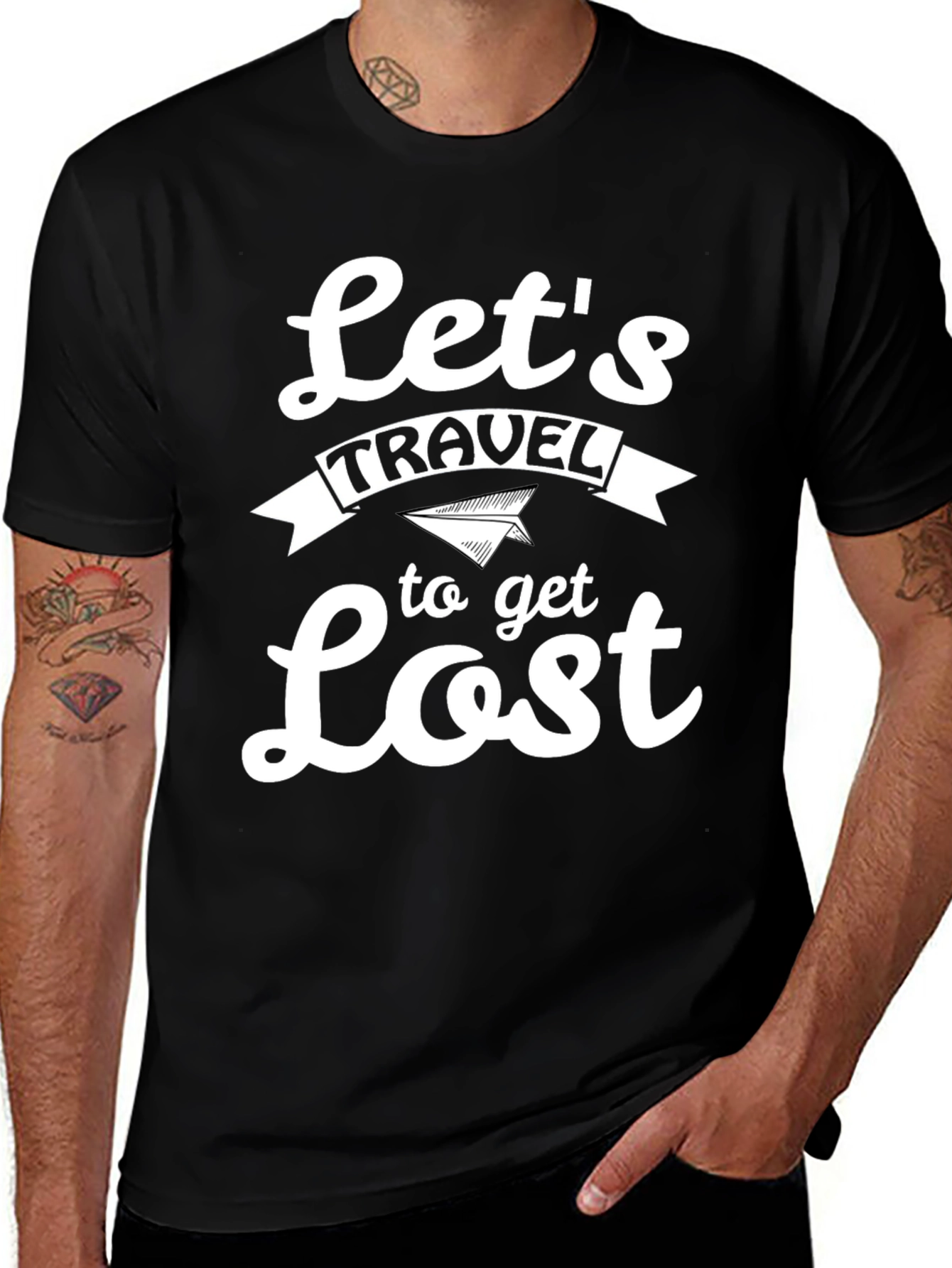 Variant 20 of Let's Travel to Get Lost Graphic Tee