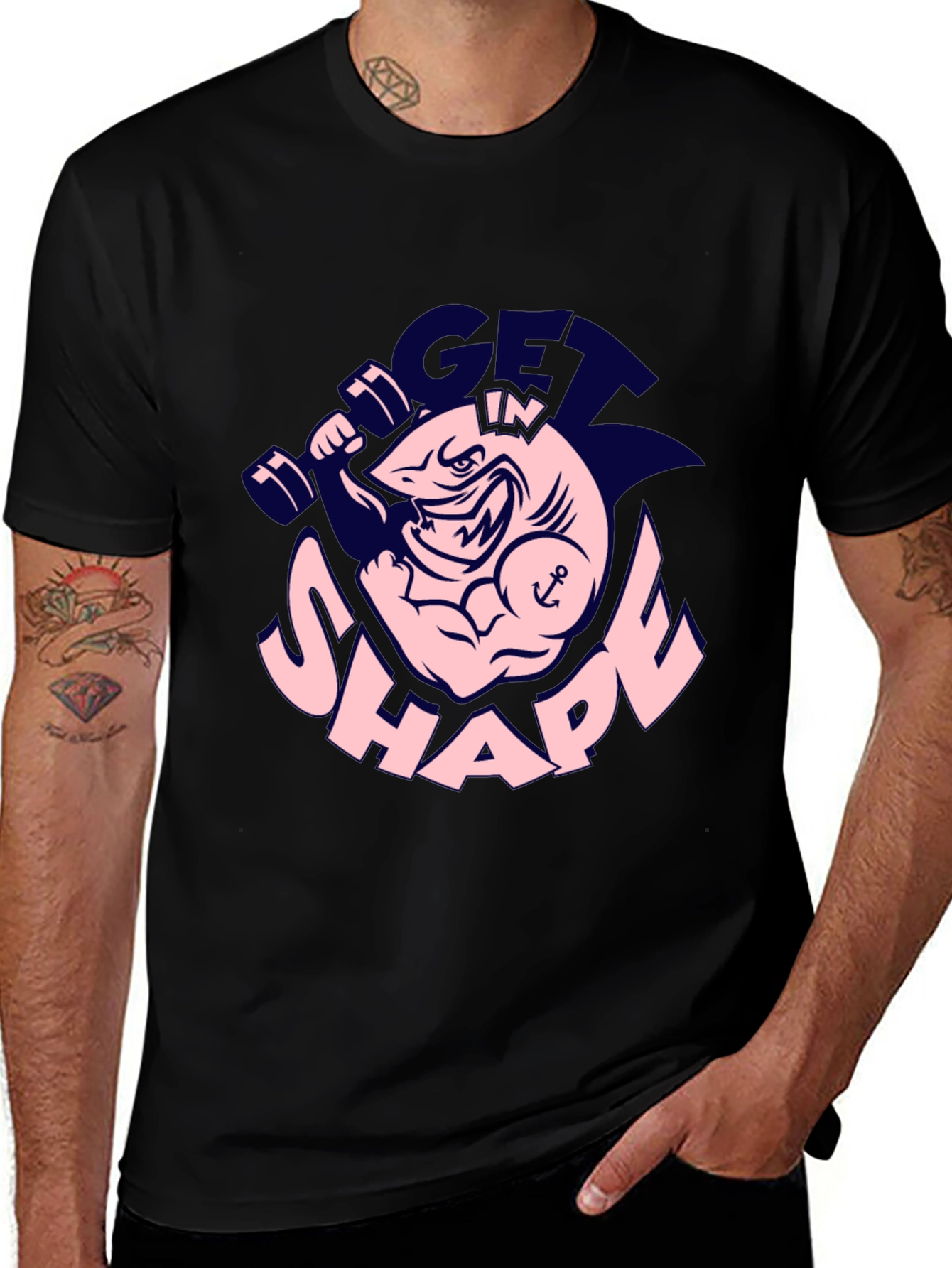 Variant 9 of Get in Shape Shark Graphic Tee