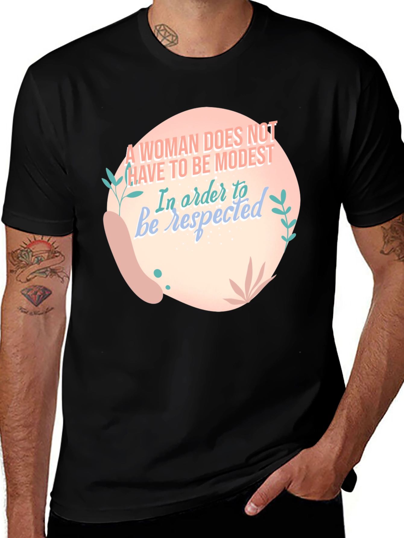 Variant 28 of Empowering Women's Graphic T-Shirt - Be Respected