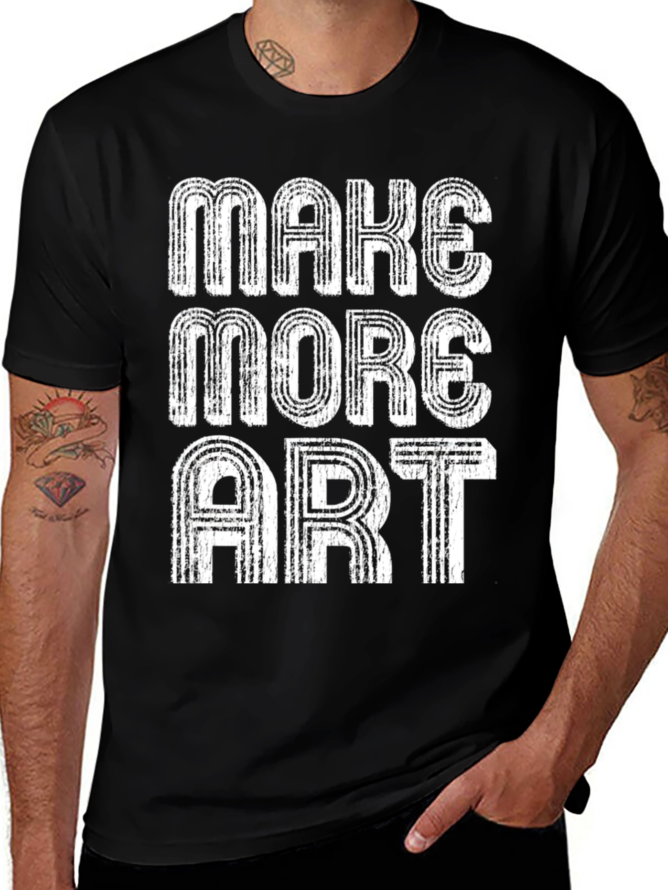 Variant 23 of Make More Art Graphic Tee - Black