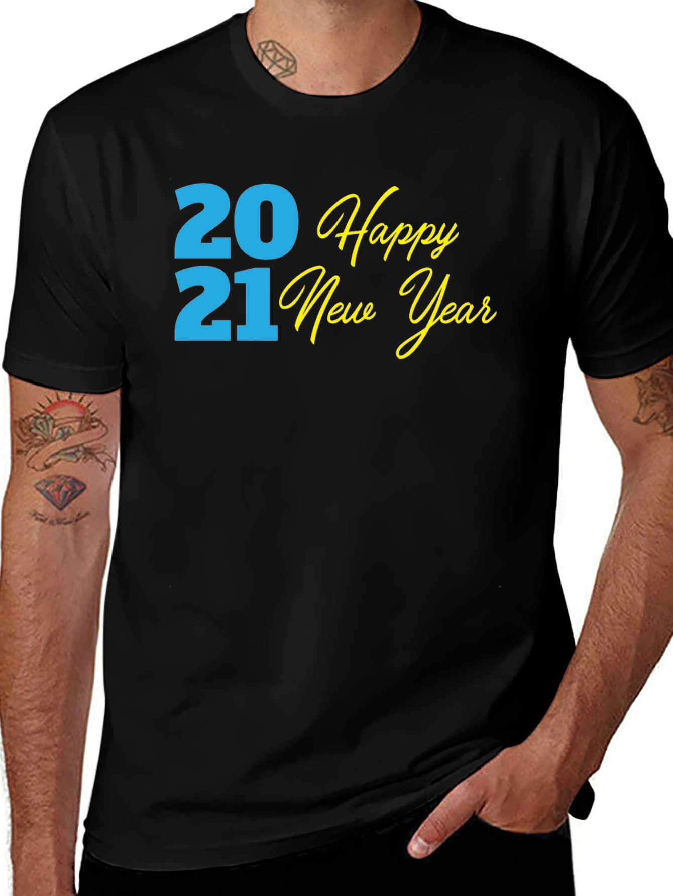 Variant 18 of Happy New Year 2021 Black T-Shirt