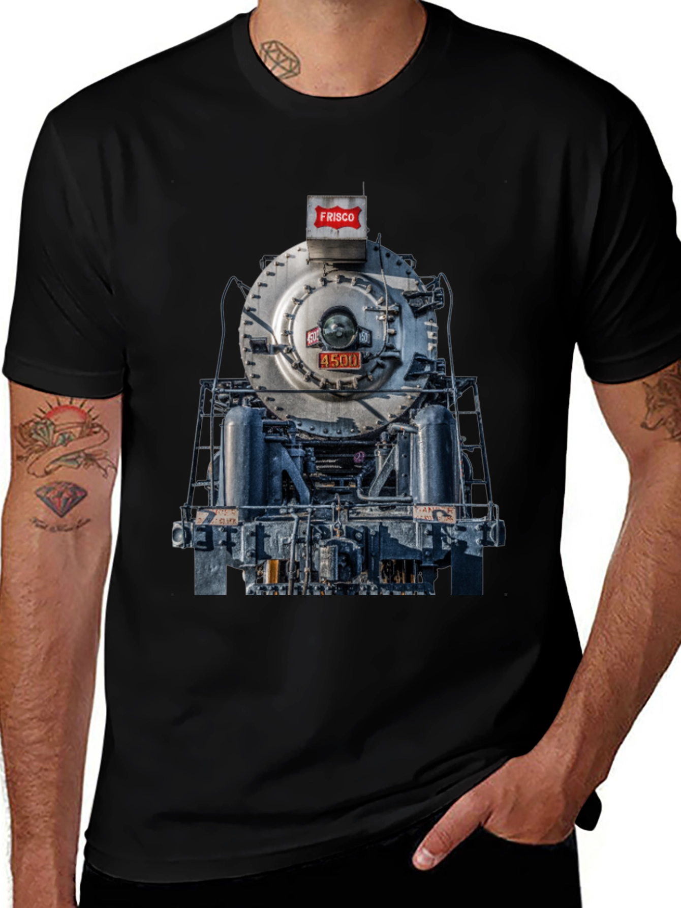 Frisco 4500 Locomotive Graphic Tee - Train Enthusiast Shirt