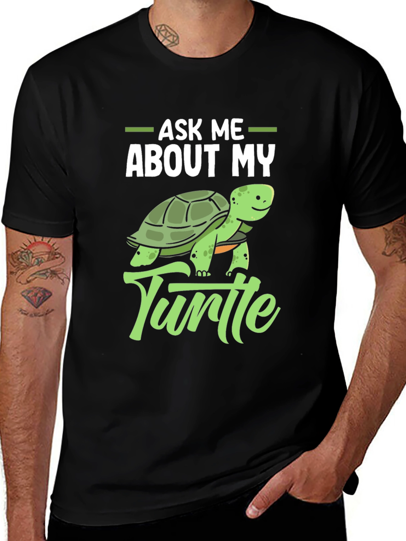 Variant 29 of Ask Me About My Turtle Graphic T-Shirt