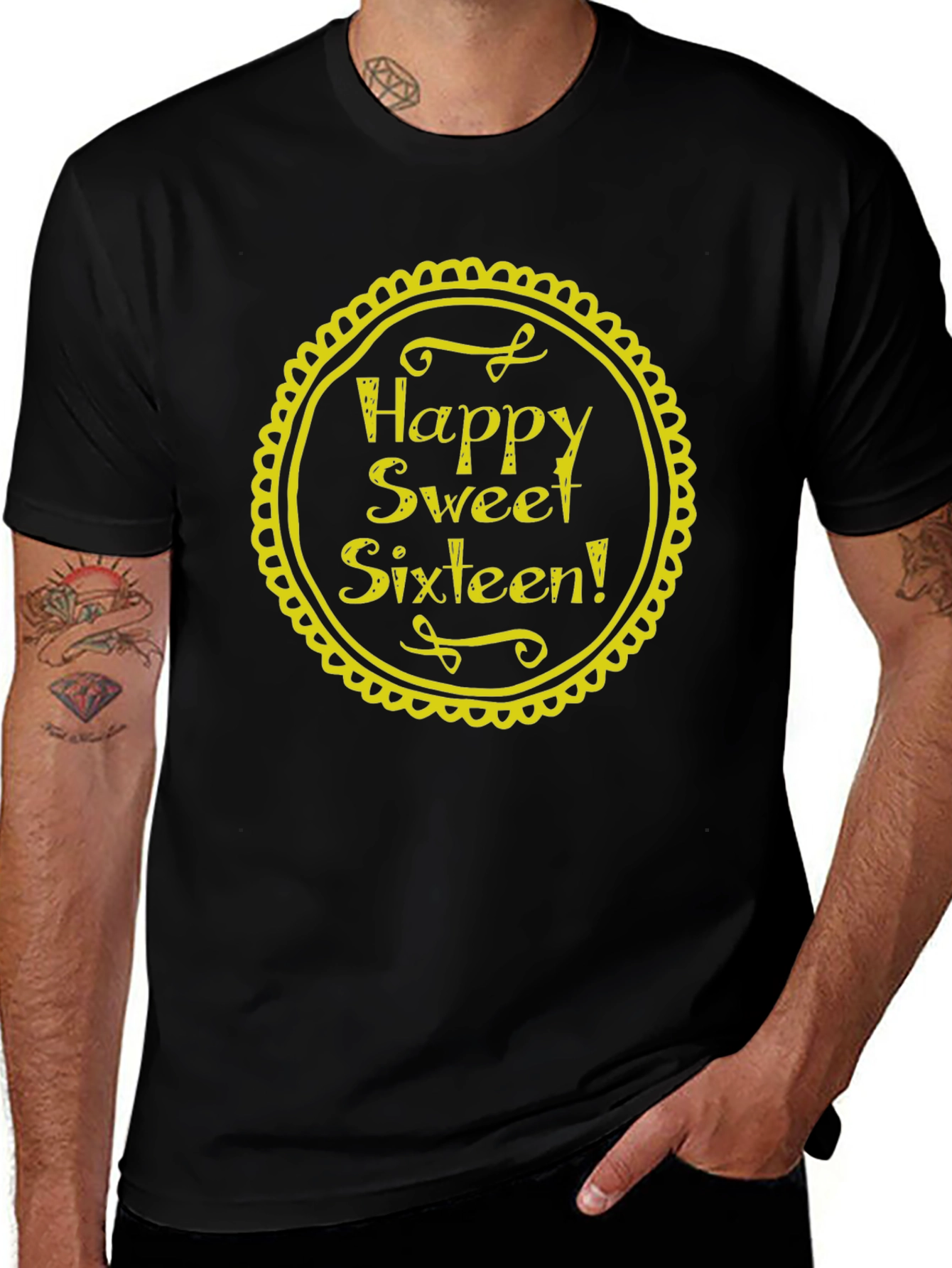 Happy Sweet Sixteen Black T-Shirt