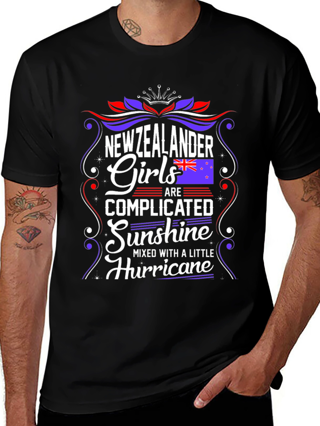 Variant 20 of New Zealander Girls T-Shirt: Complicated, Sunshine & Hurricane