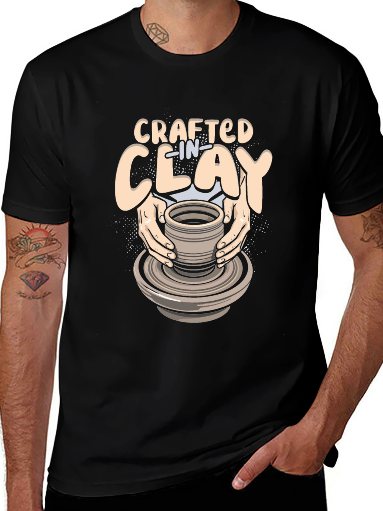 Crafted in Clay T-Shirt - Pottery Lover Gift