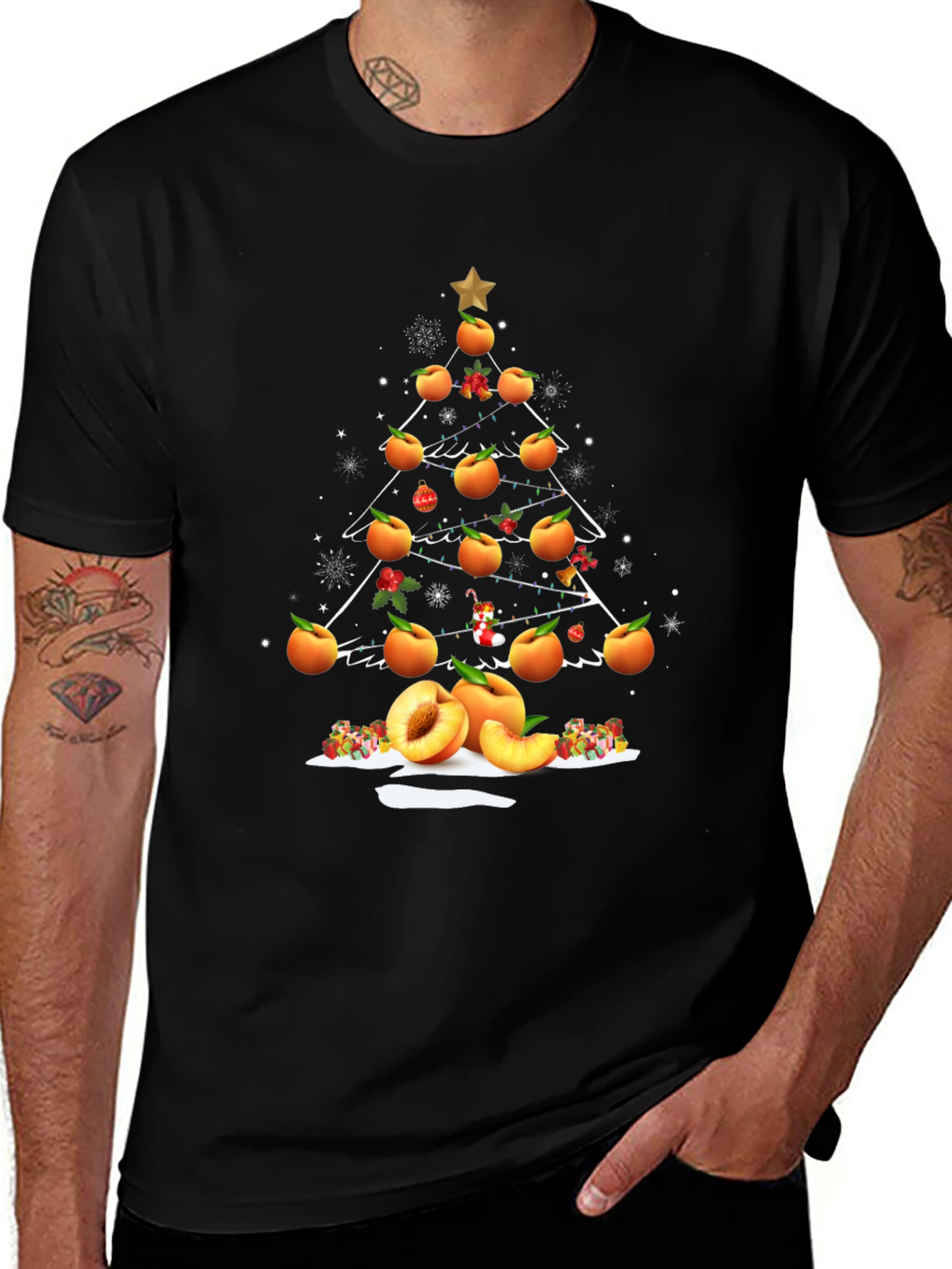 Peachy Christmas Tree T-Shirt