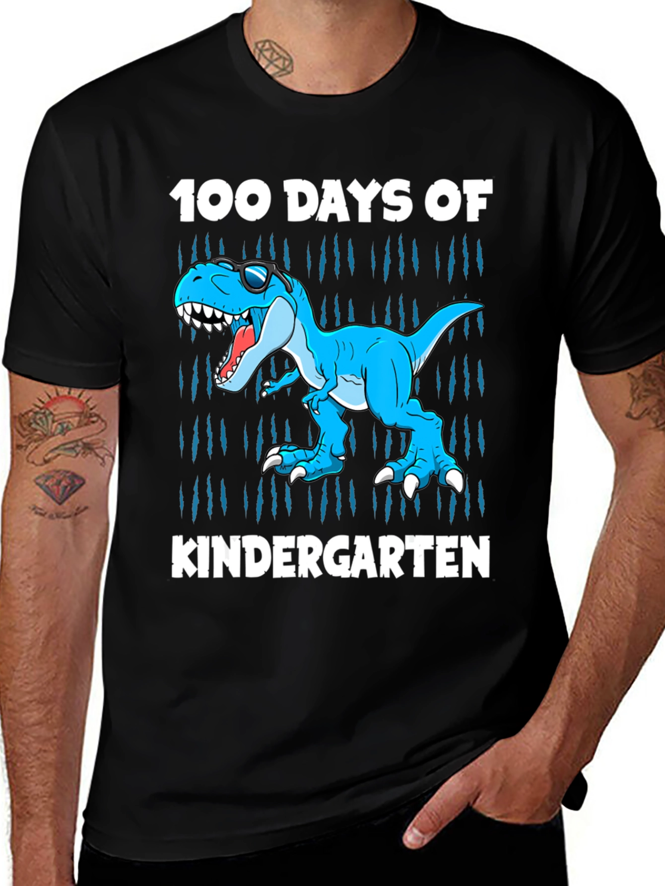 Variant 13 of 100 Days of Kindergarten Dinosaur T-Shirt