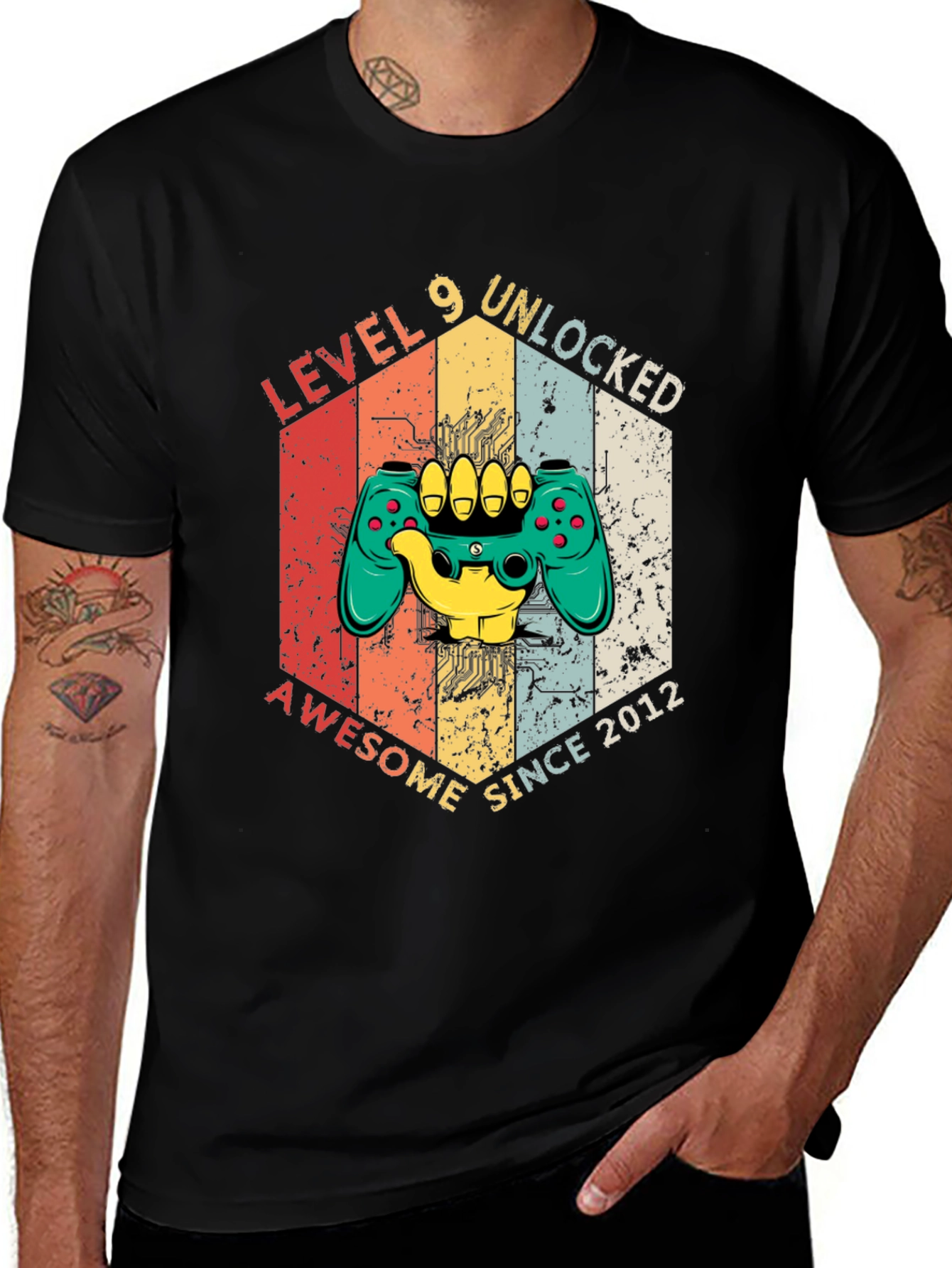 Variant 28 of Level 9 Unlocked T-Shirt Awesome Since 2012 Gamer Birthday Gift