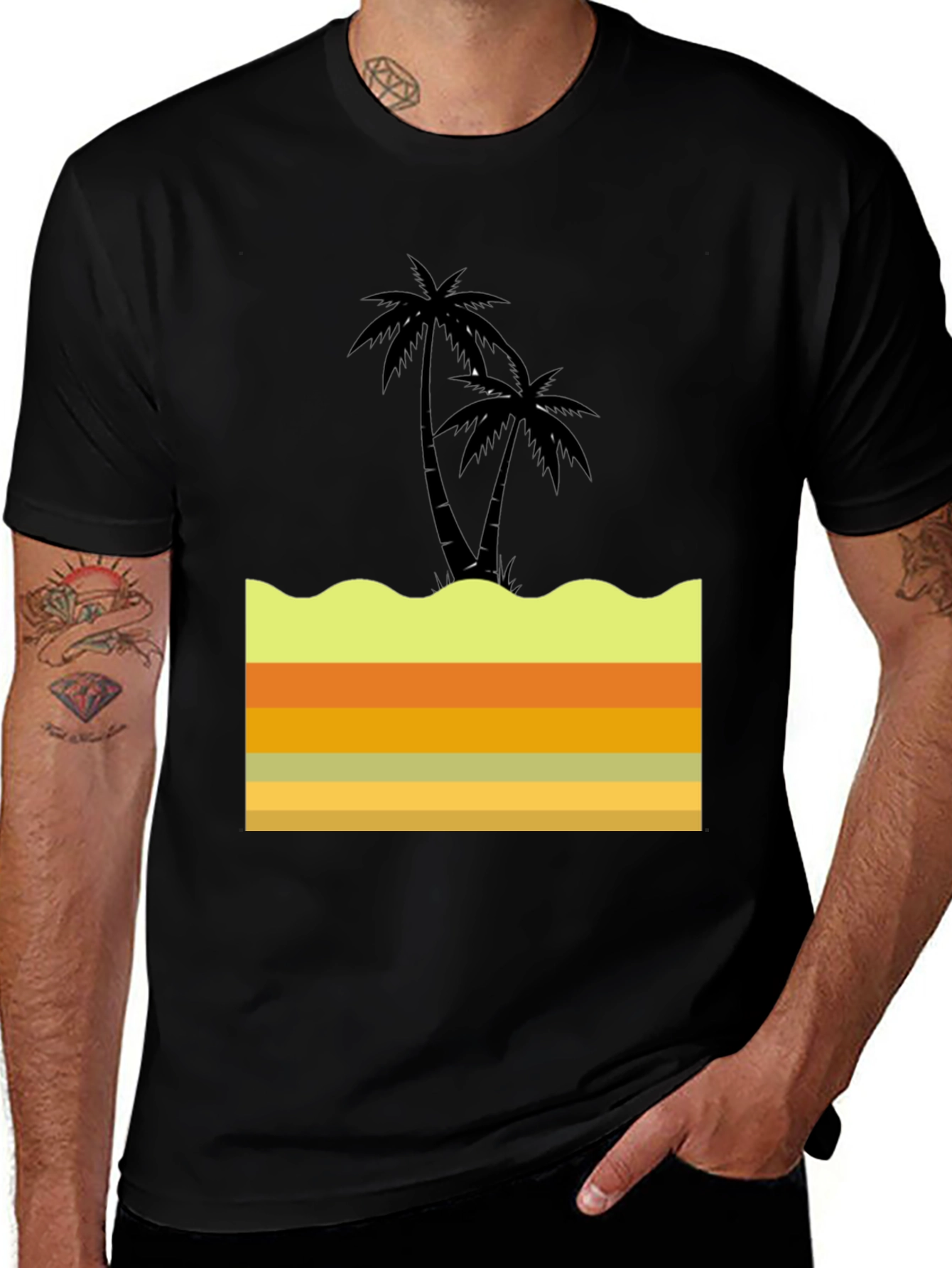 Variant 13 of Tropical Palm Tree Graphic Tee - Island Style