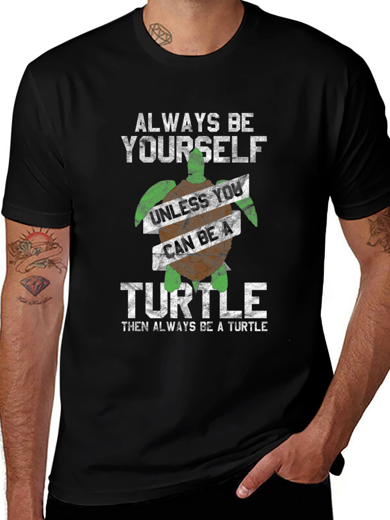 Variant 3 of Always Be Yourself Turtle Graphic Tee