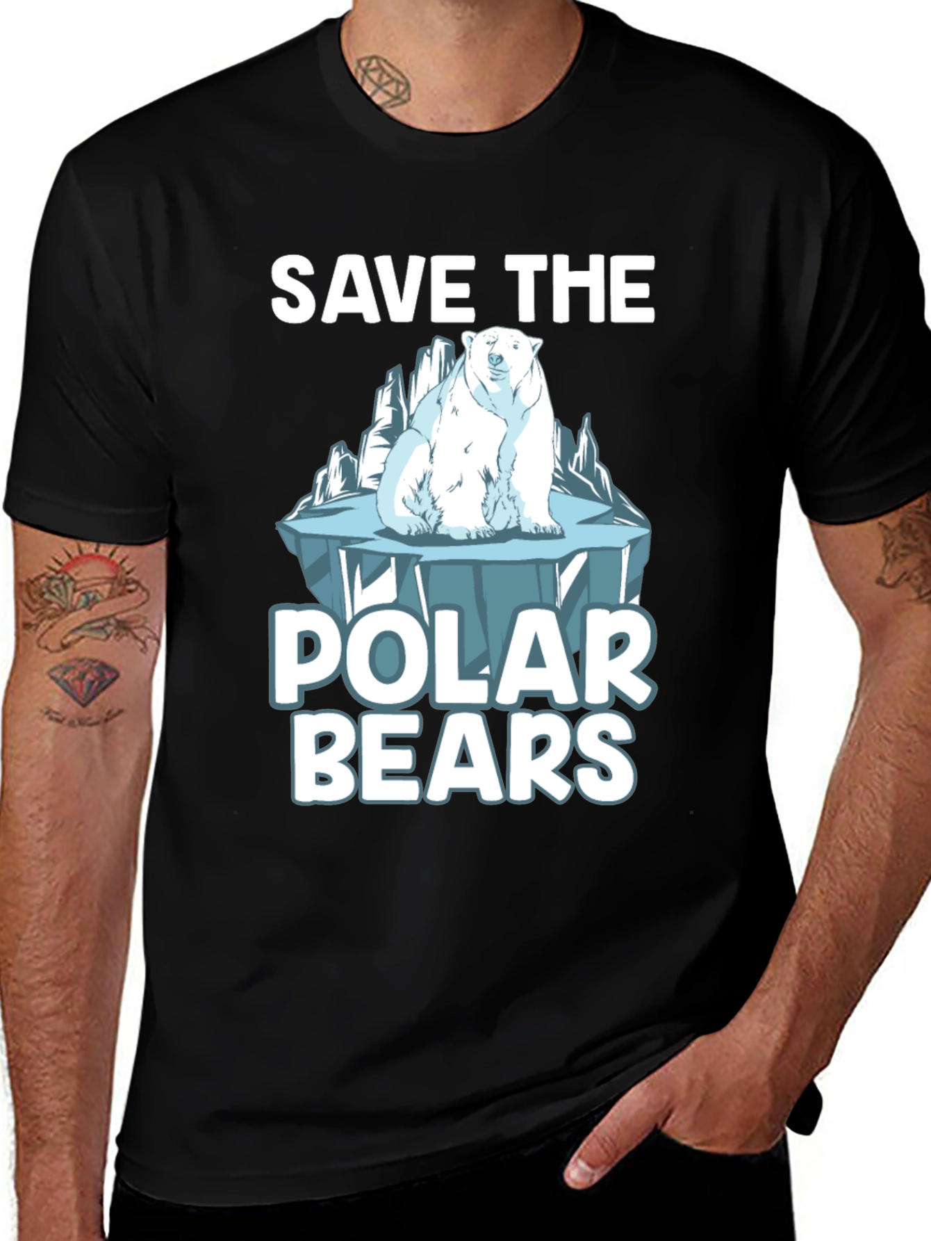 Variant 22 of Save the Polar Bears Graphic Tee - Activist T-Shirt