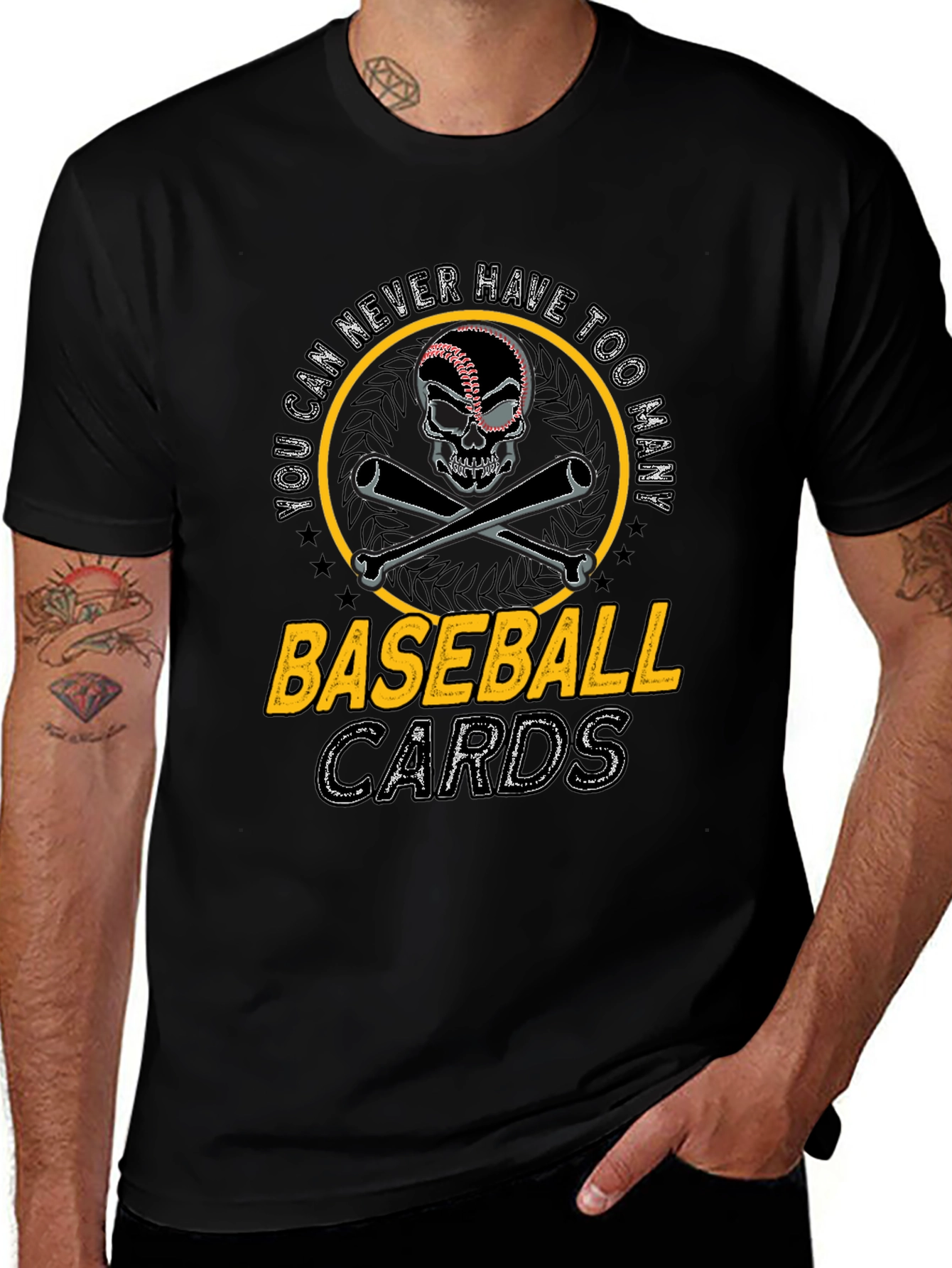 Baseball Cards Skull T-Shirt