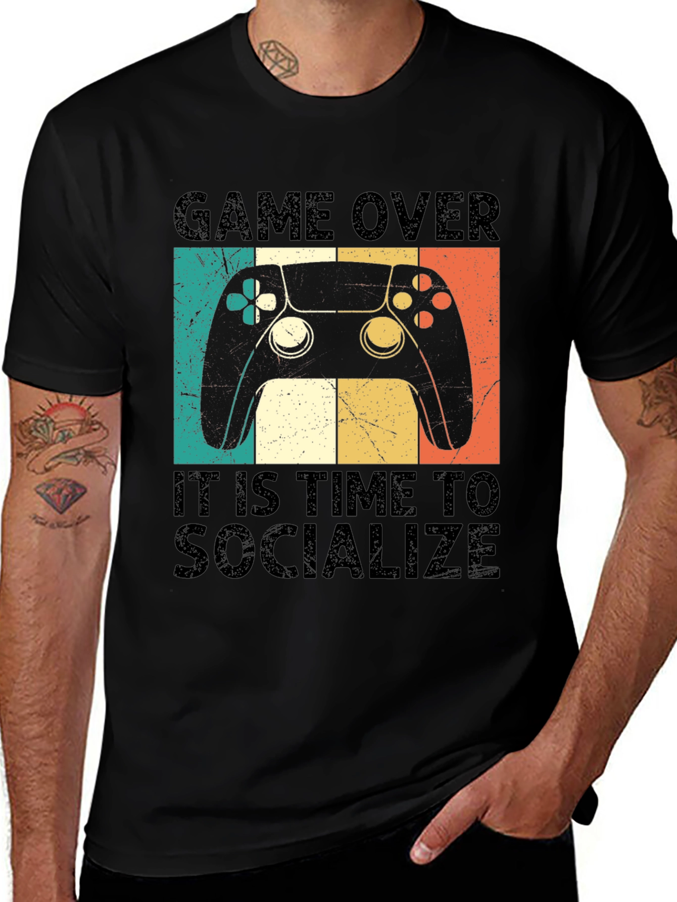 Variant 20 of Game Over Socialize T-Shirt Gamer Tee