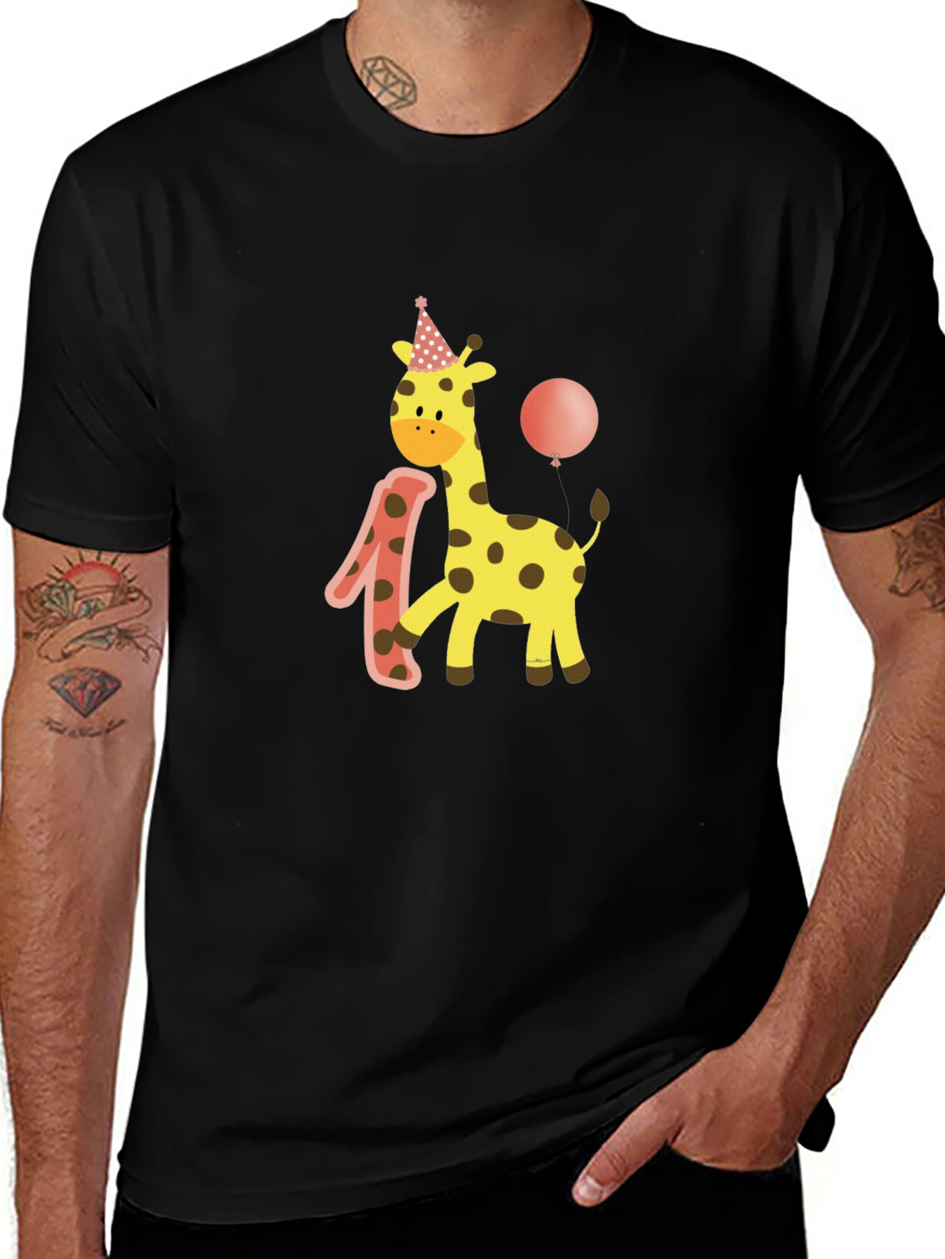 Variant 26 of Cute Giraffe 1st Birthday T-Shirt