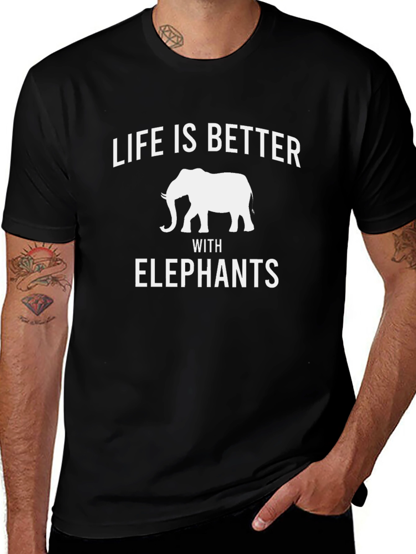 Variant 19 of Elephant Lover T-Shirt - Life is Better with Elephants