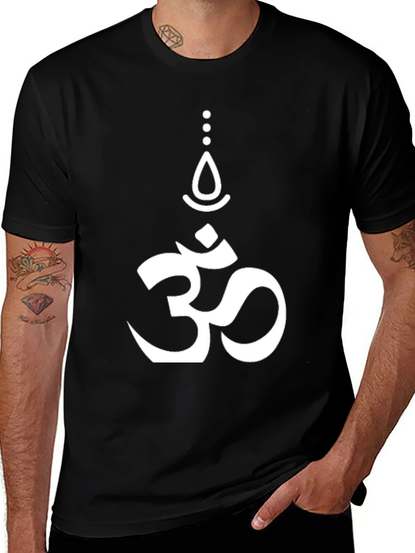 Variant 19 of Om Symbol Graphic Tee - Black