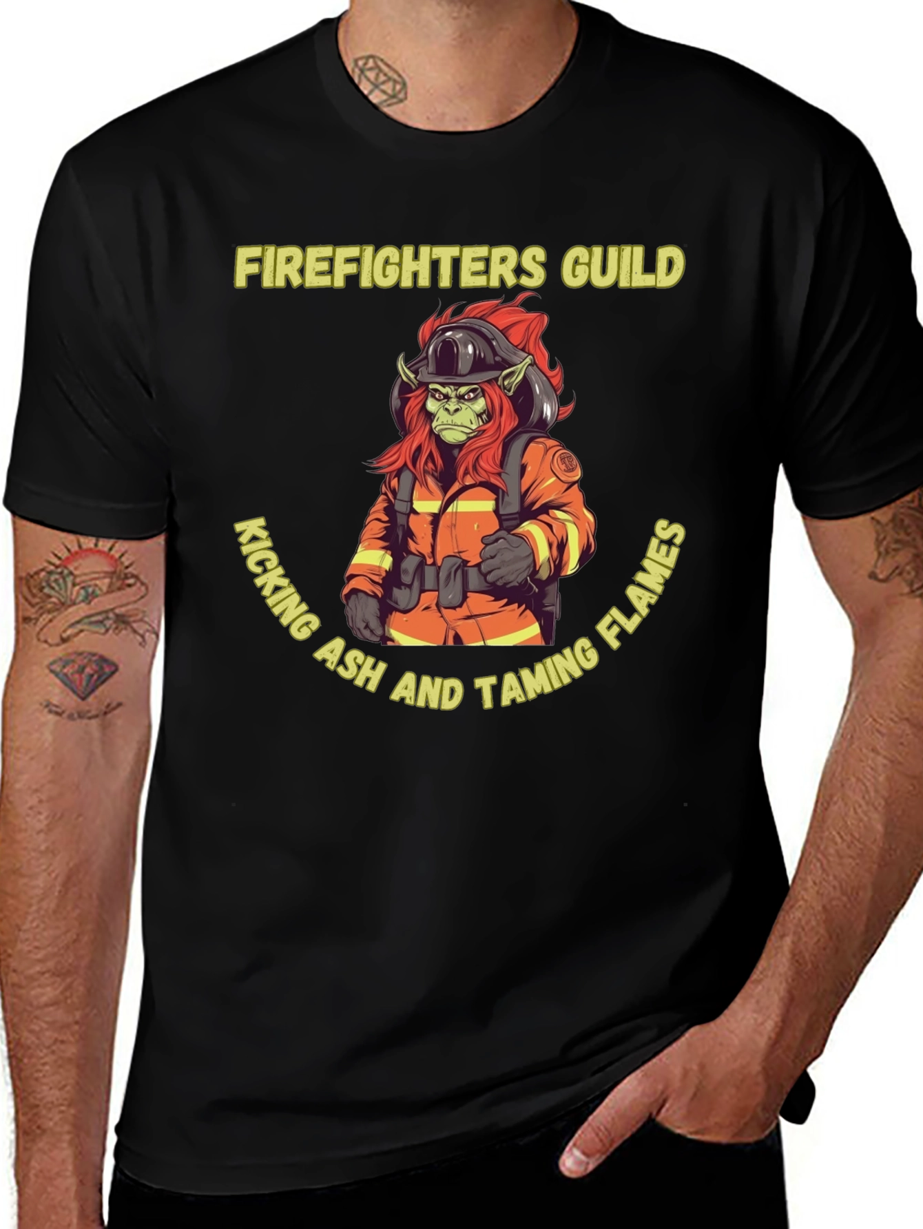 Variant 22 of Firefighters Guild T-Shirt - Kicking Ash, Taming Flames