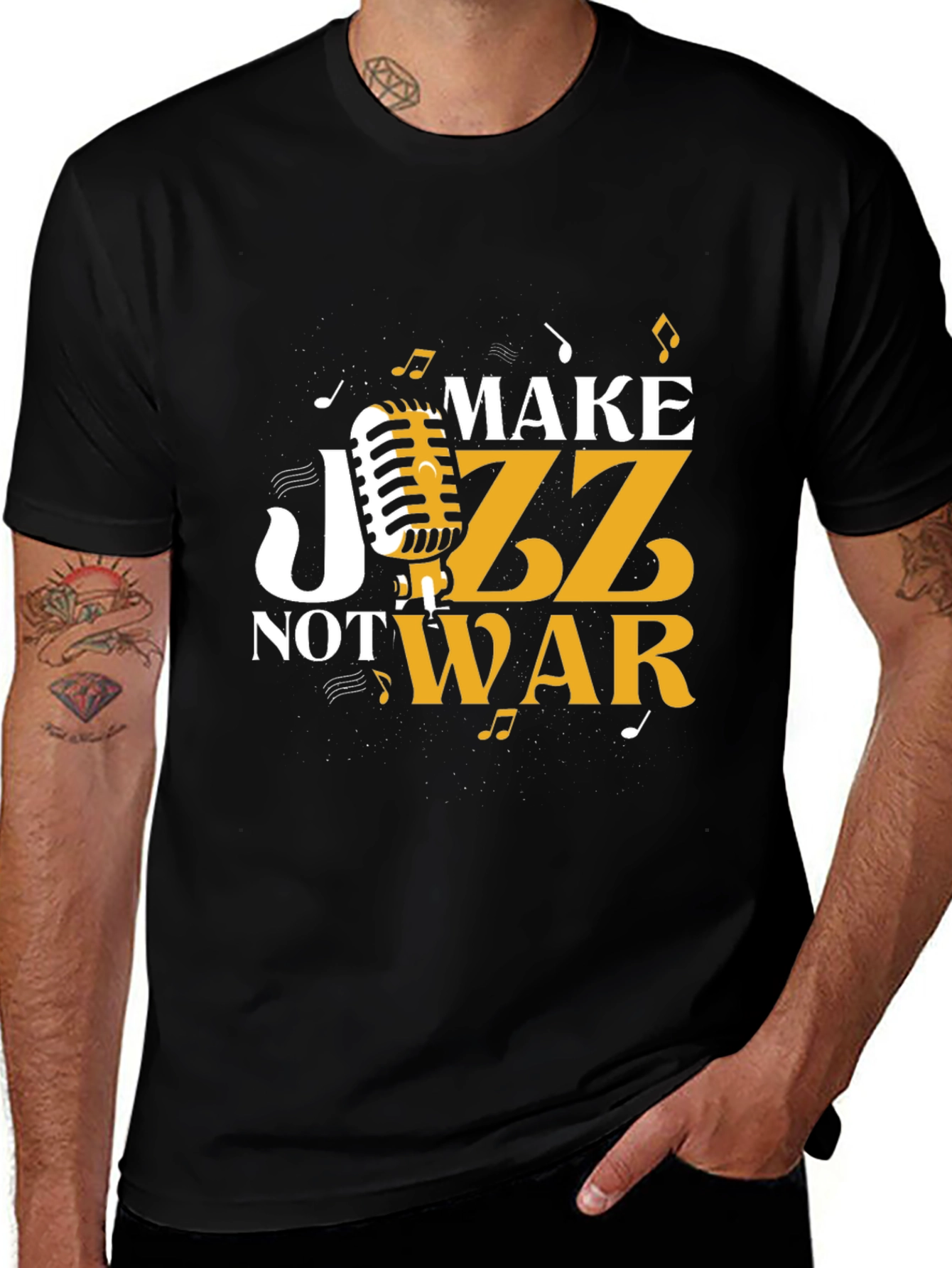 Variant 27 of Make Jazz Not War Graphic T-Shirt