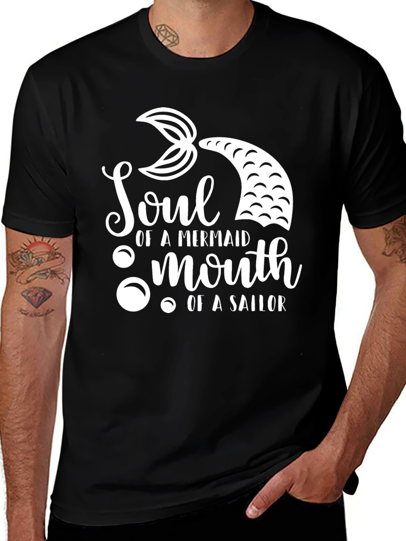 Variant 18 of Soul of a Mermaid, Mouth of a Sailor Black T-Shirt