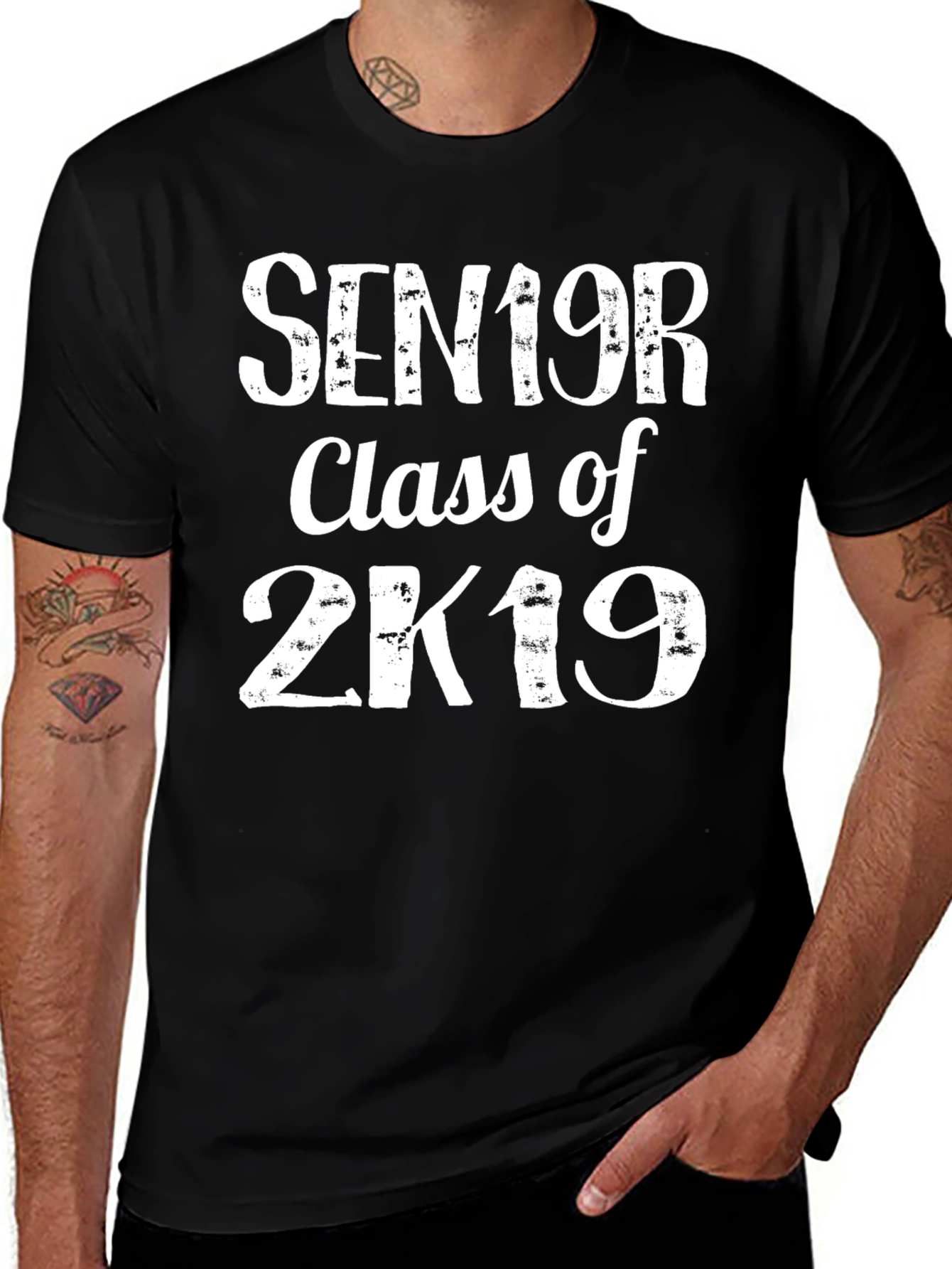 Black Senior Class of 2K19 Black T-Shirt main image
