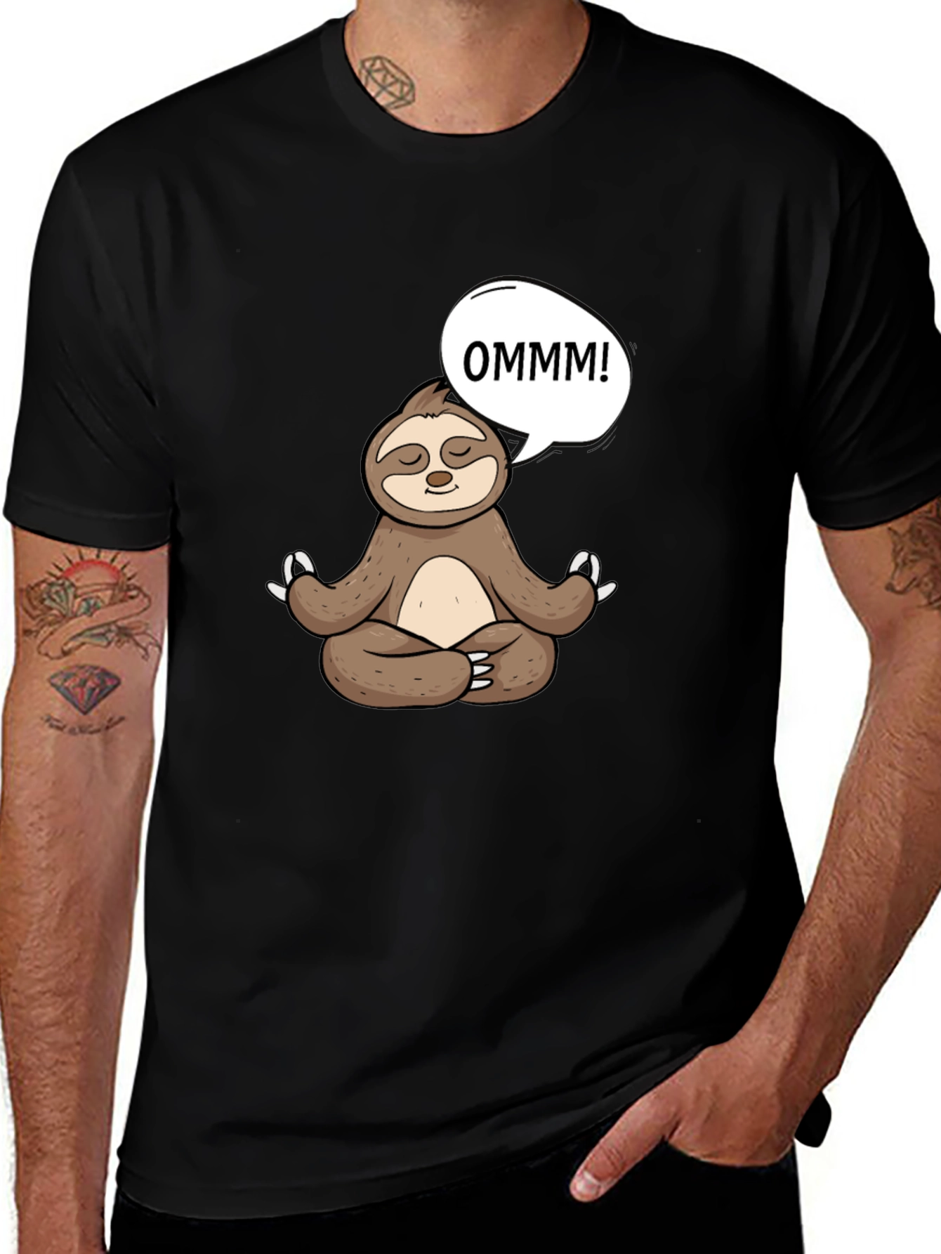 Variant 3 of Meditating Sloth T-Shirt - OMMM