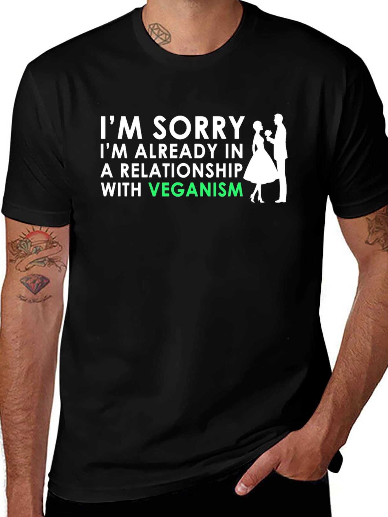 Variant 14 of Vegan Relationship T-Shirt - I'm Sorry Veganism Tee