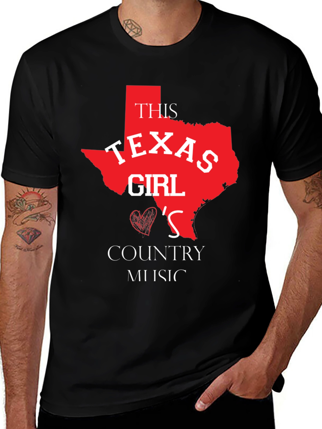 Texas Girl Country Music Graphic Tee