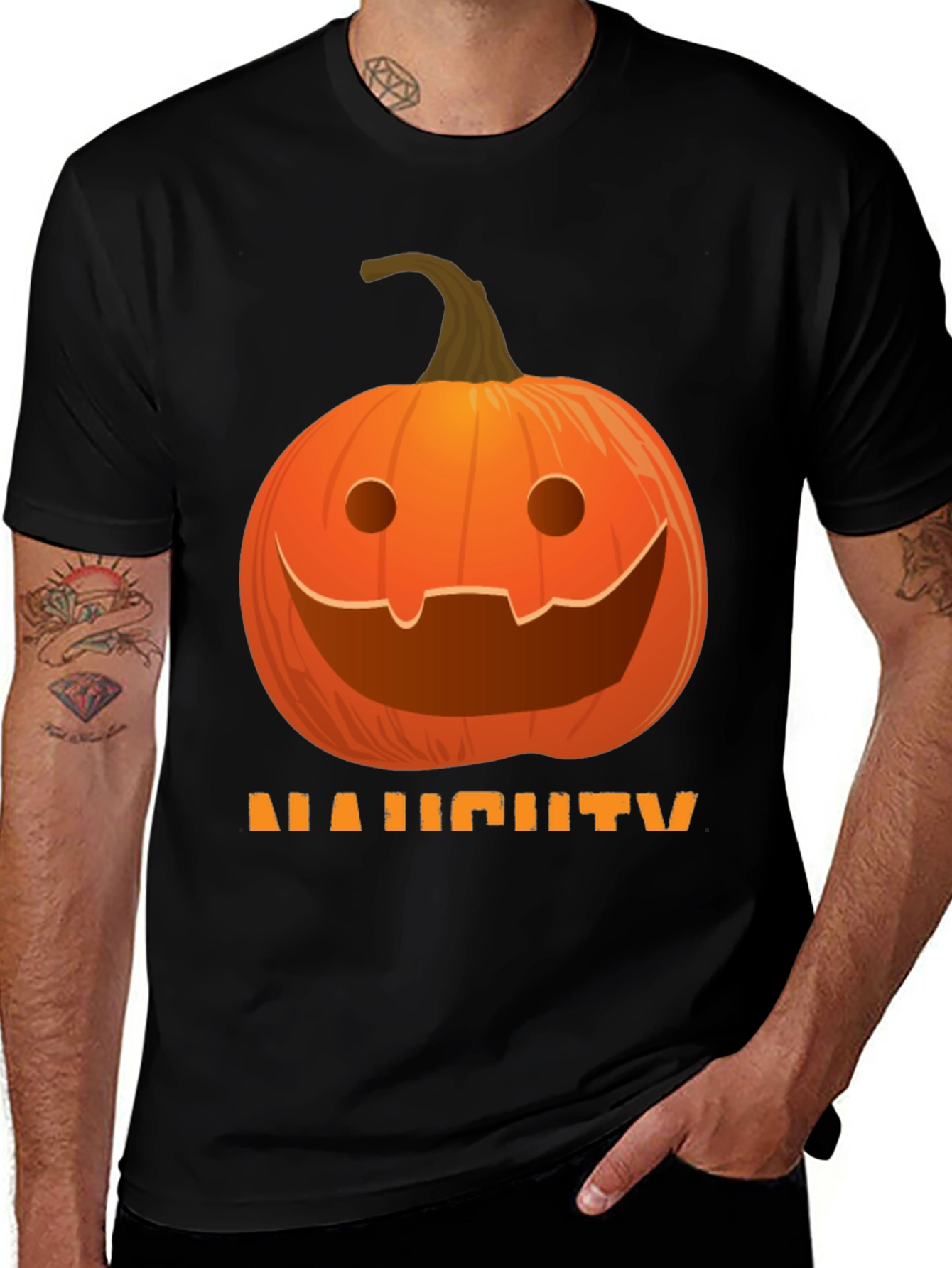 Variant 18 of Pumpkin Naughty Halloween Graphic Tee