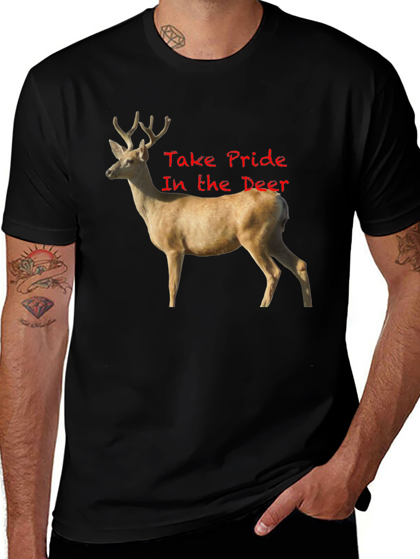 Variant 9 of Deer Pride Black T-Shirt