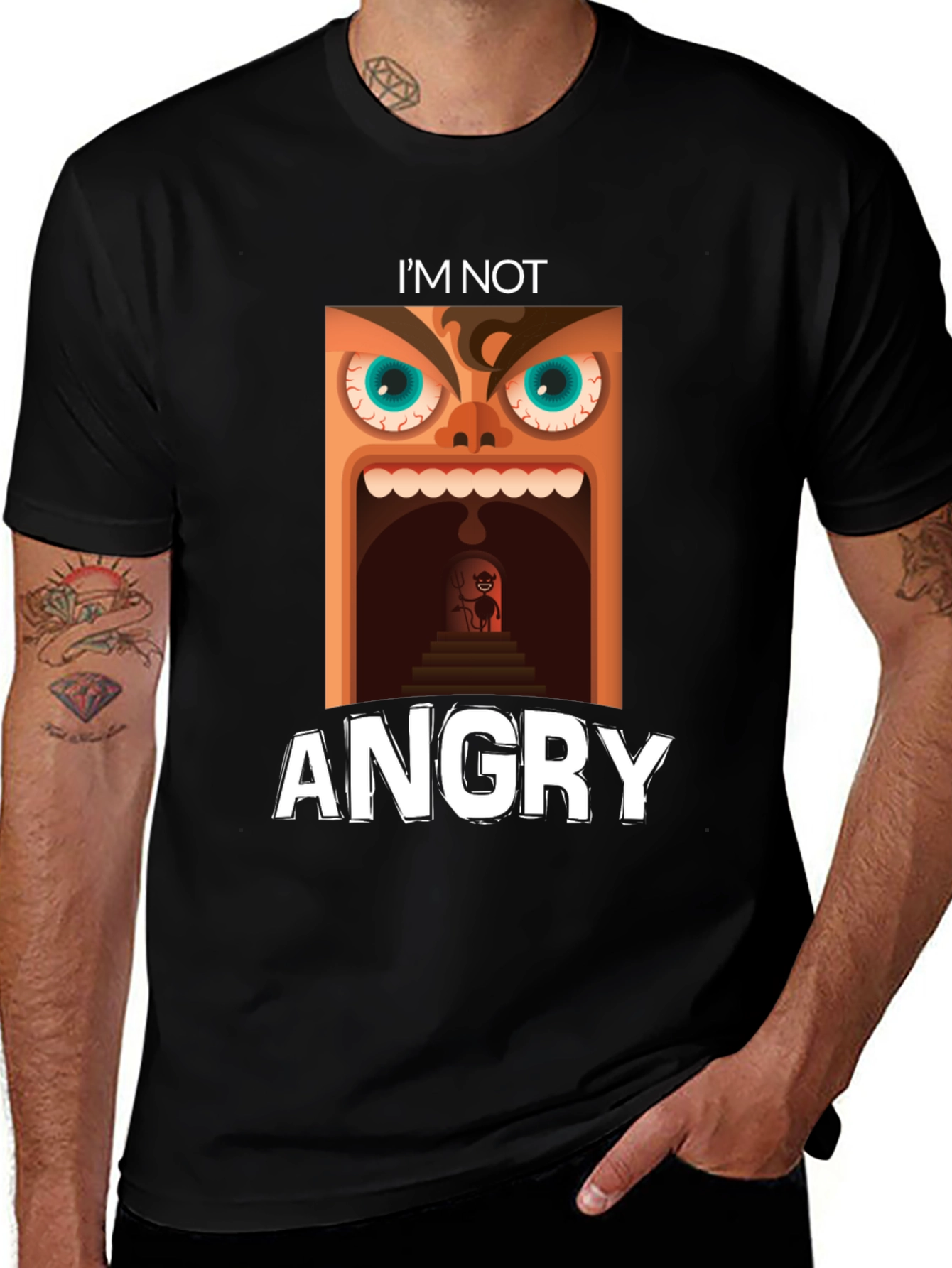 Variant 29 of I'm Not Angry Funny Graphic Tee