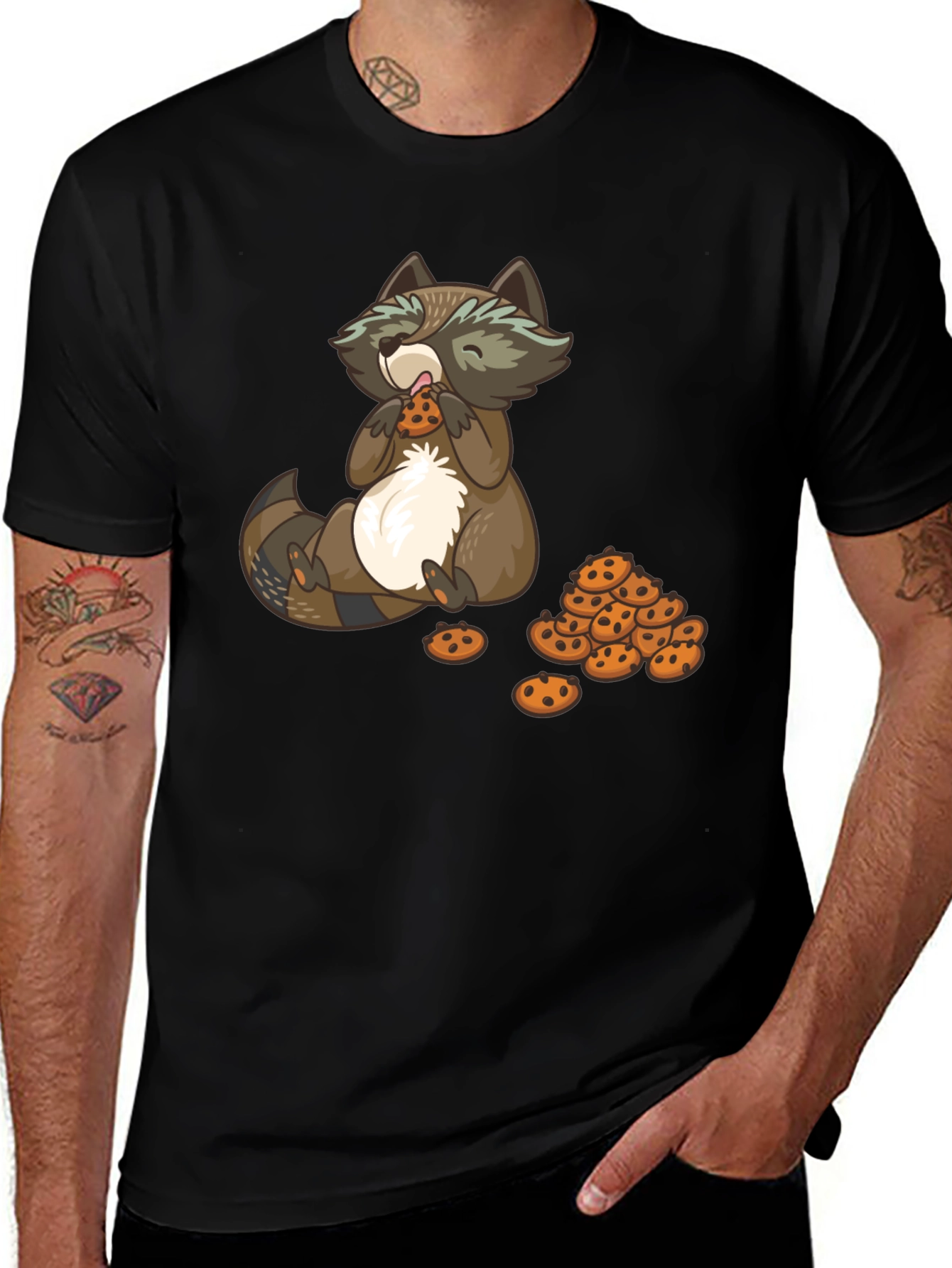 Variant 5 of Raccoon Cookie Lover T-Shirt - Unisex