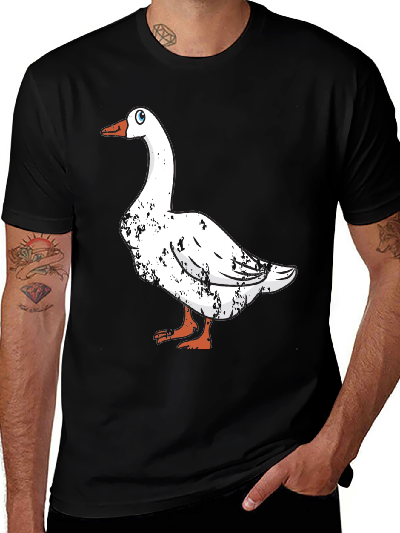 Variant 9 of Goose Graphic Tee - Black Unisex T-Shirt