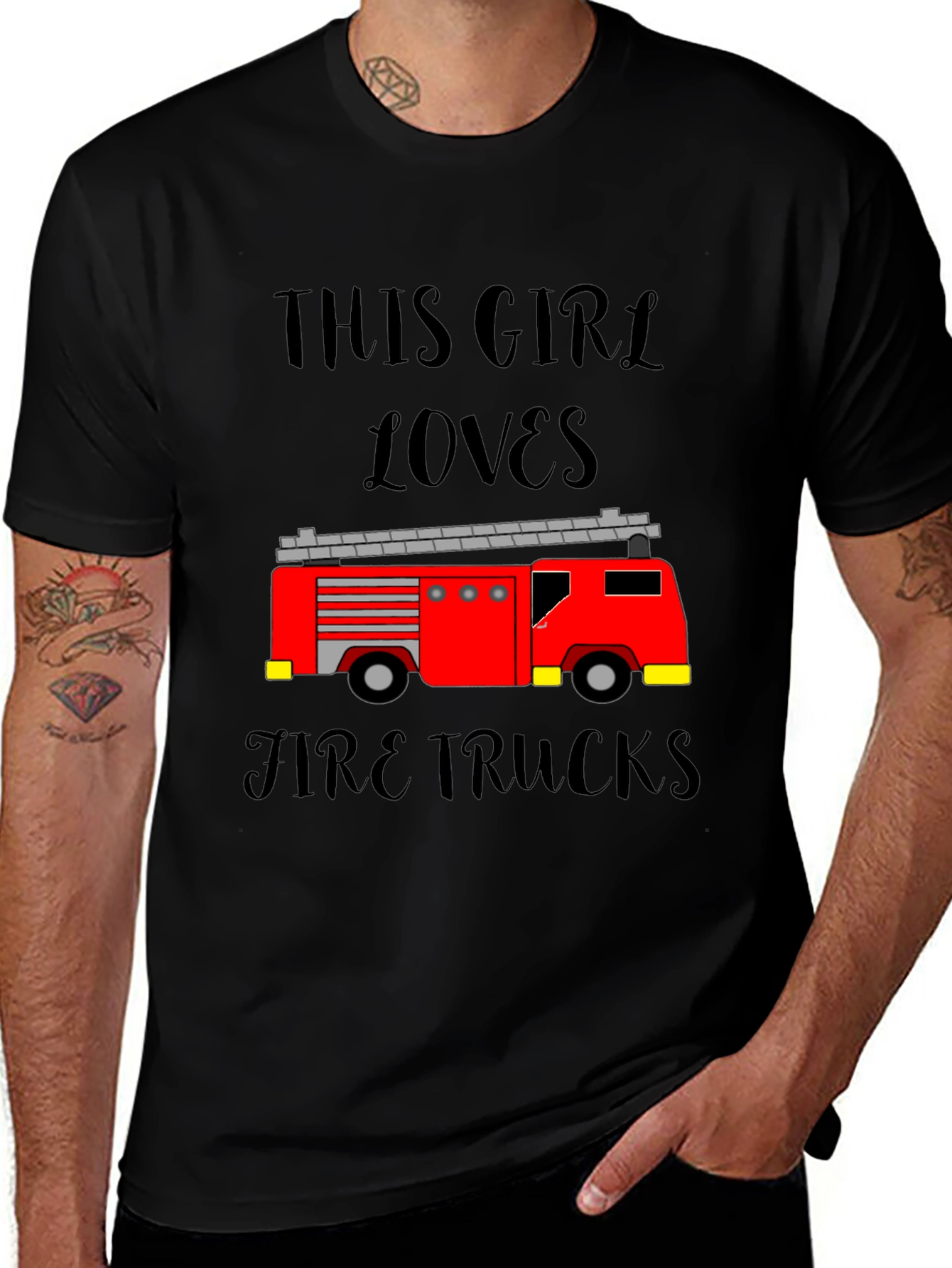 Variant 26 of This Girl Loves Fire Trucks T-Shirt