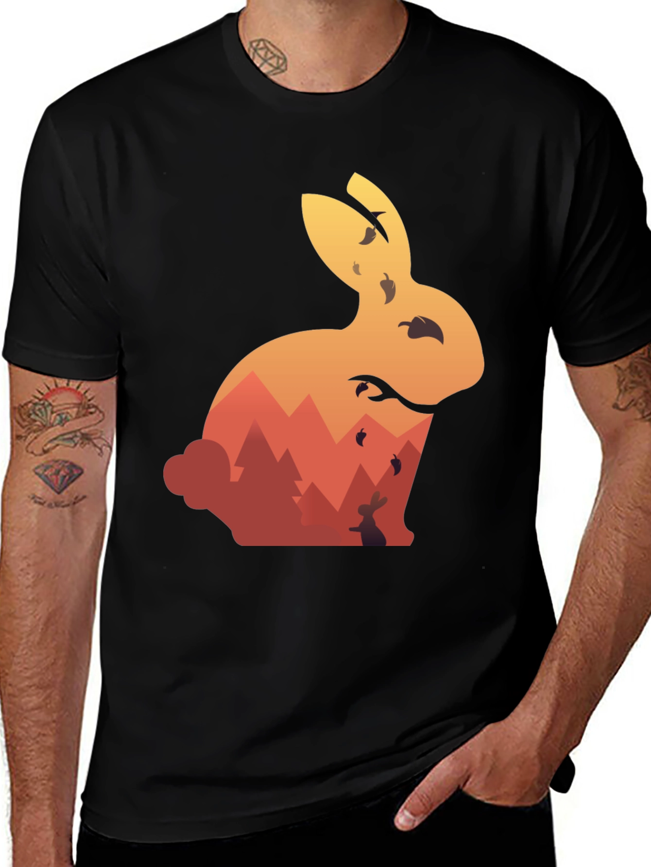 Variant 27 of Rabbit Silhouette Graphic Tee