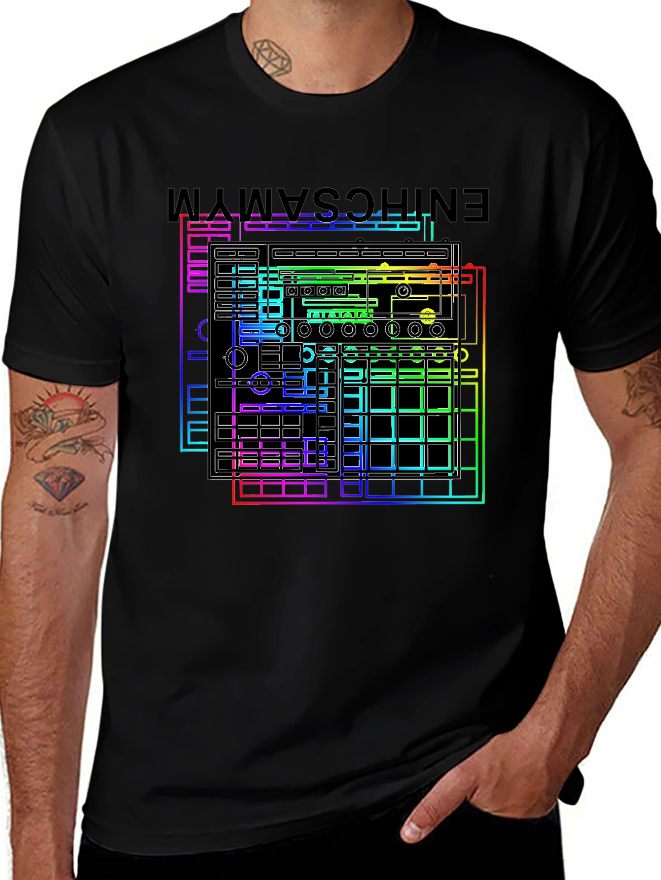 Variant 8 of Synthwave Graphic Tee - Unique Music Lover's Design