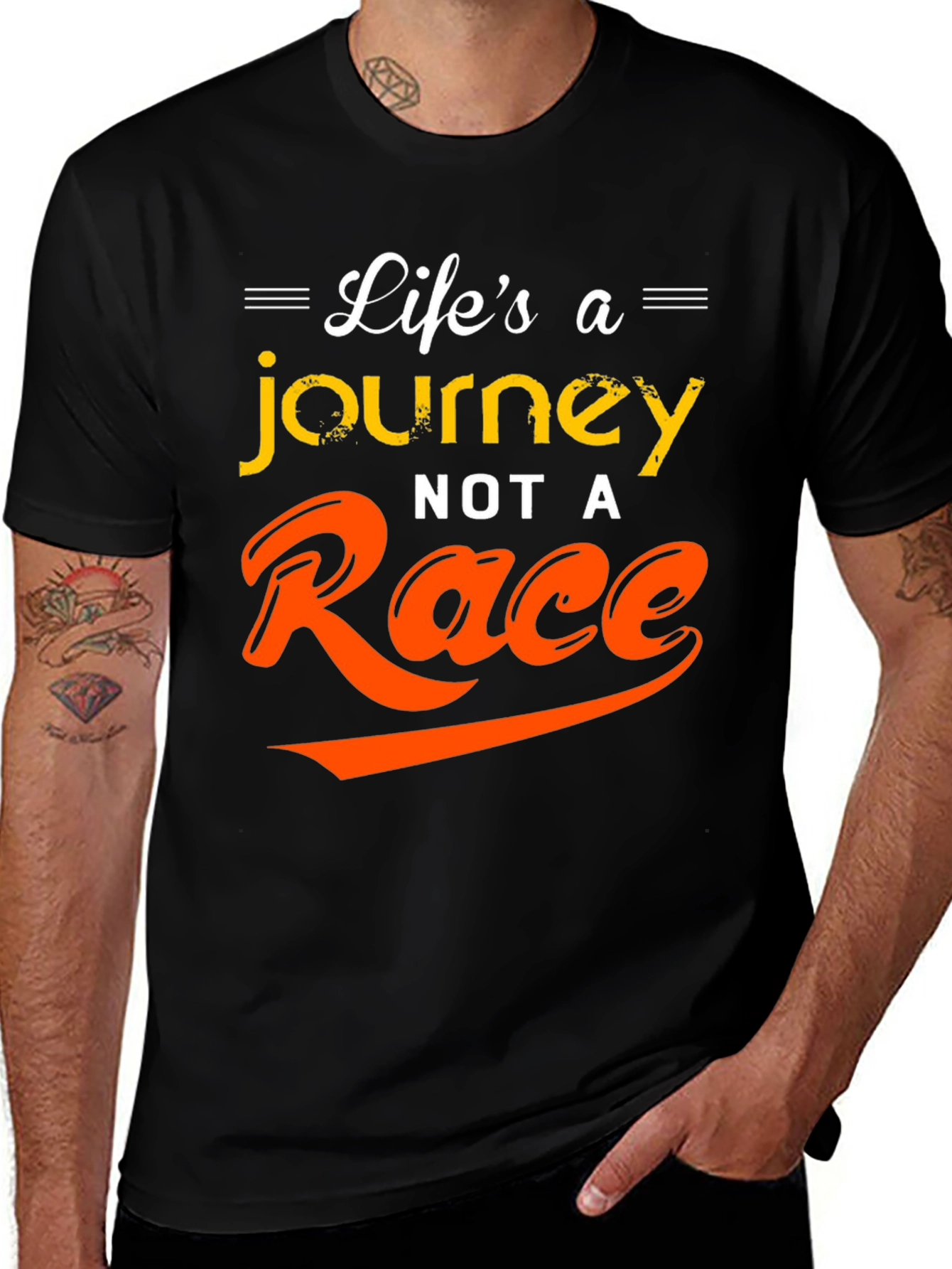 Variant 27 of Life's a Journey Tee - Motivational Graphic T-Shirt