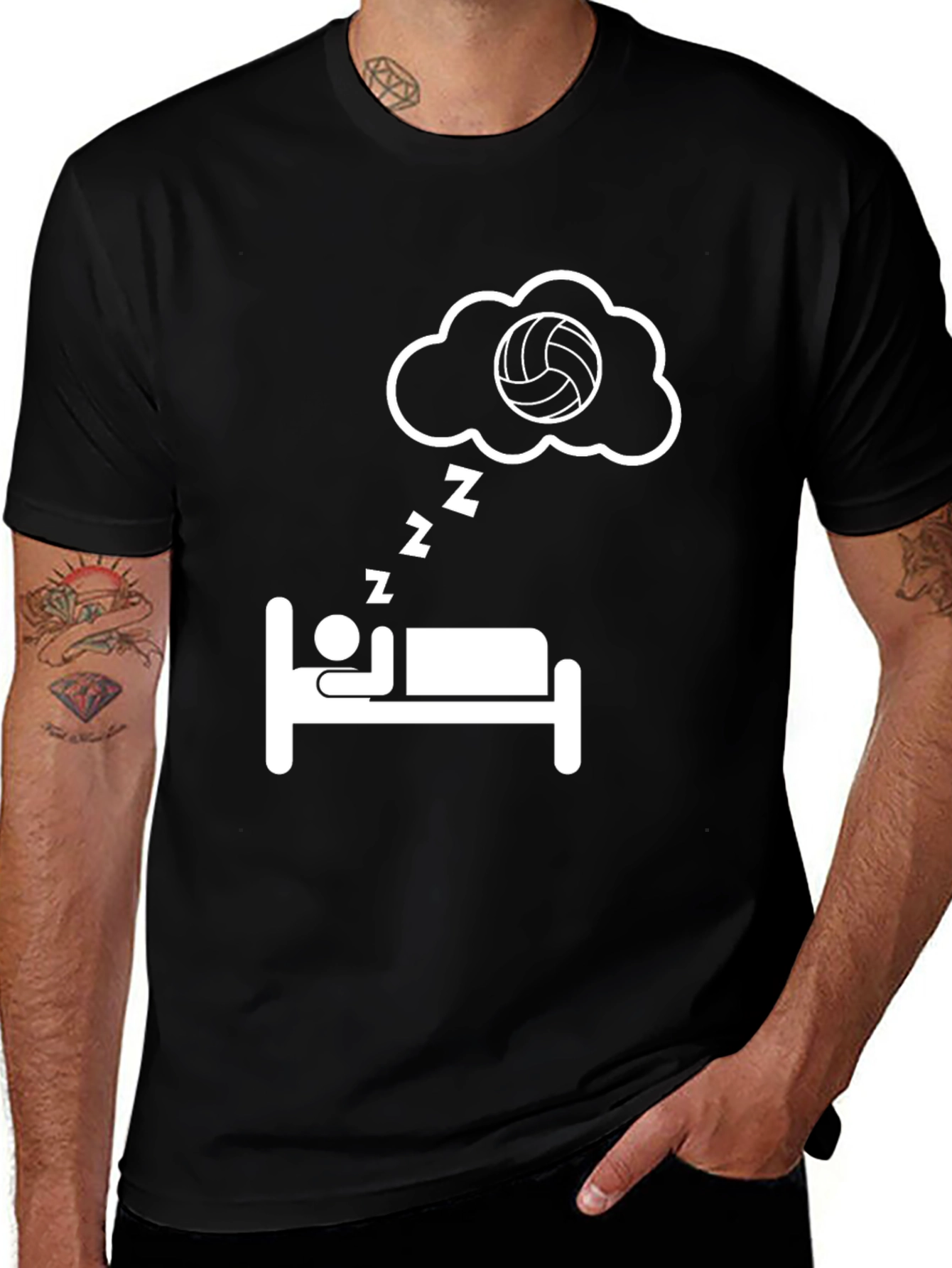Variant 4 of Volleyball Dream T-Shirt - Sporty Sleeper Tee