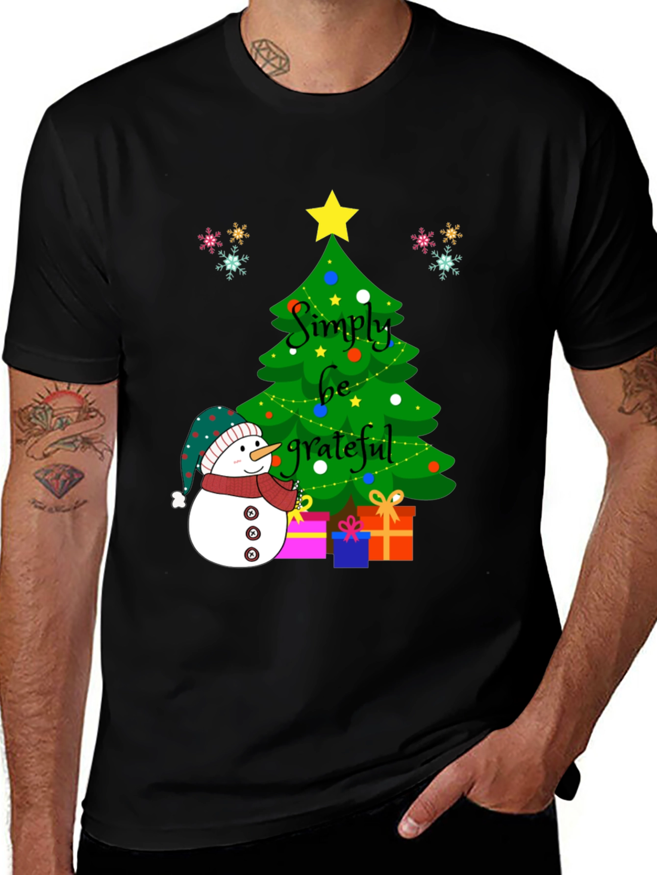 Simply Be Grateful Christmas T-Shirt