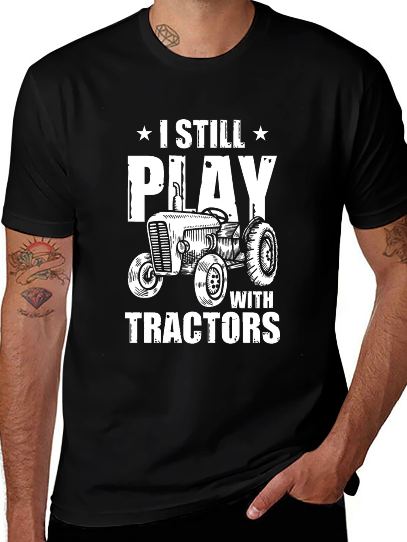 Variant 27 of I Still Play With Tractors Graphic T-Shirt