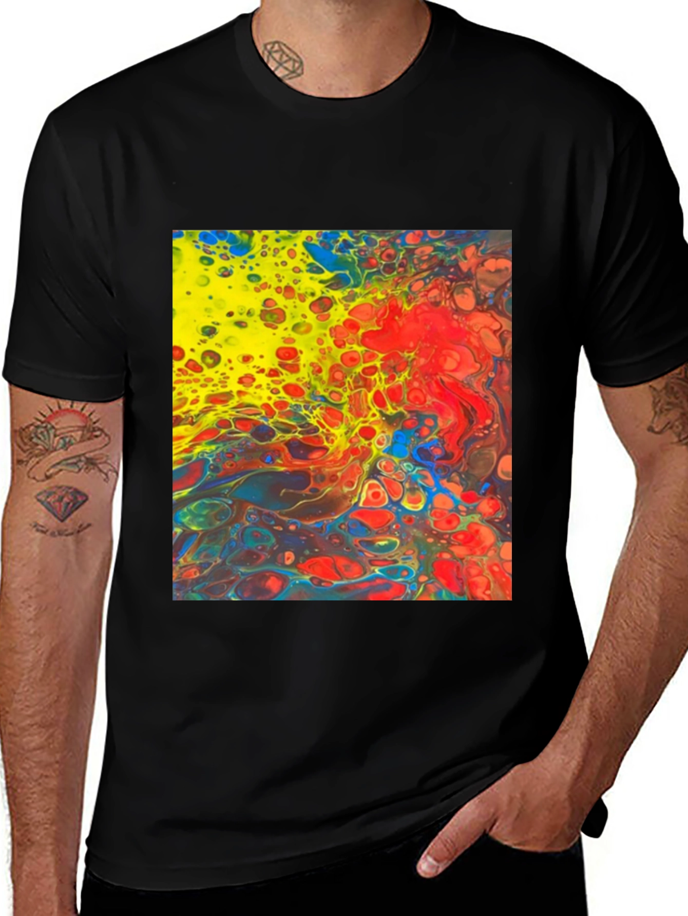 Variant 6 of Abstract Art Graphic Tee - Bold & Vibrant Style