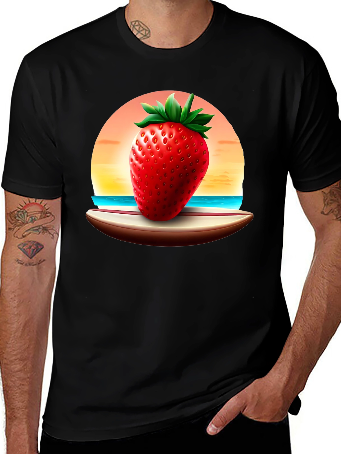 Variant 15 of Strawberry Sunset Surf Tee