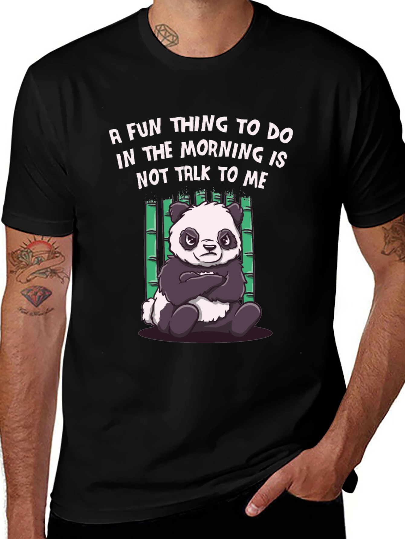 Variant 30 of Funny Panda Morning Humor T-Shirt