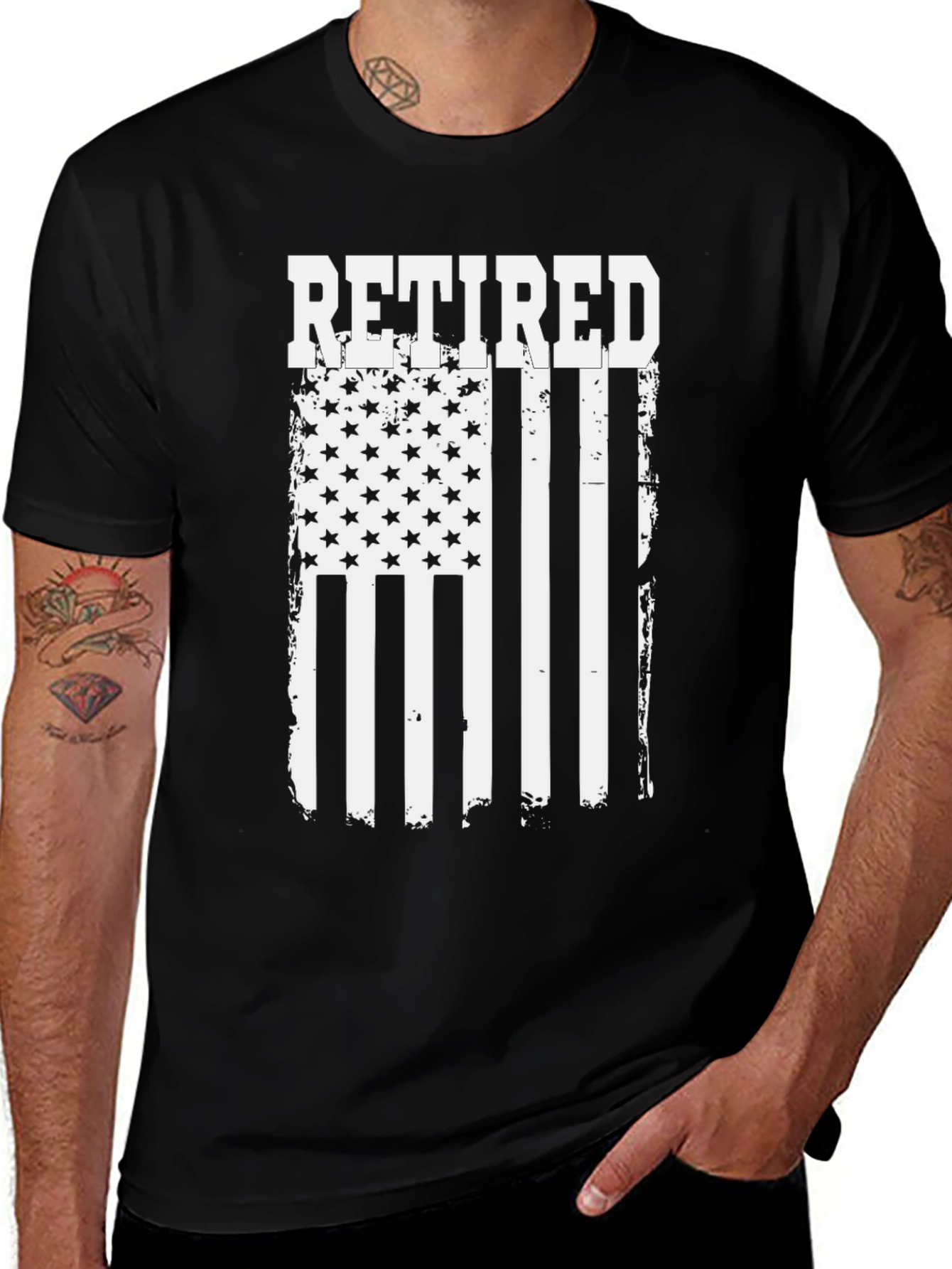 Variant 19 of Retired American Flag Graphic T-Shirt