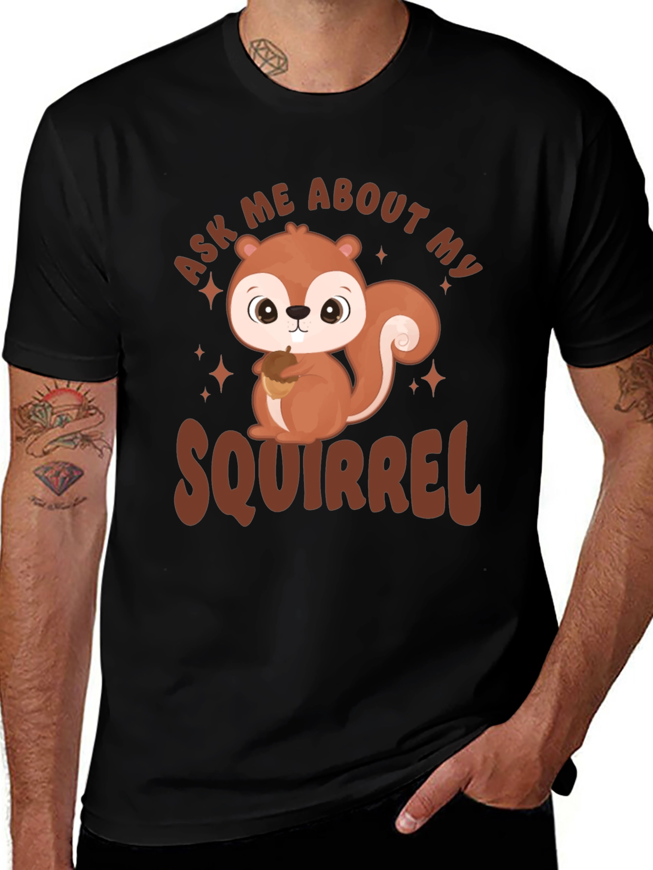 Variant 12 of Ask Me About My Squirrel Graphic Tee