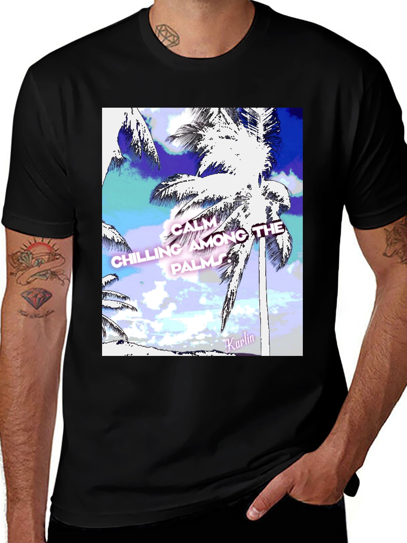 Variant 4 of Chill Palms Graphic Tee