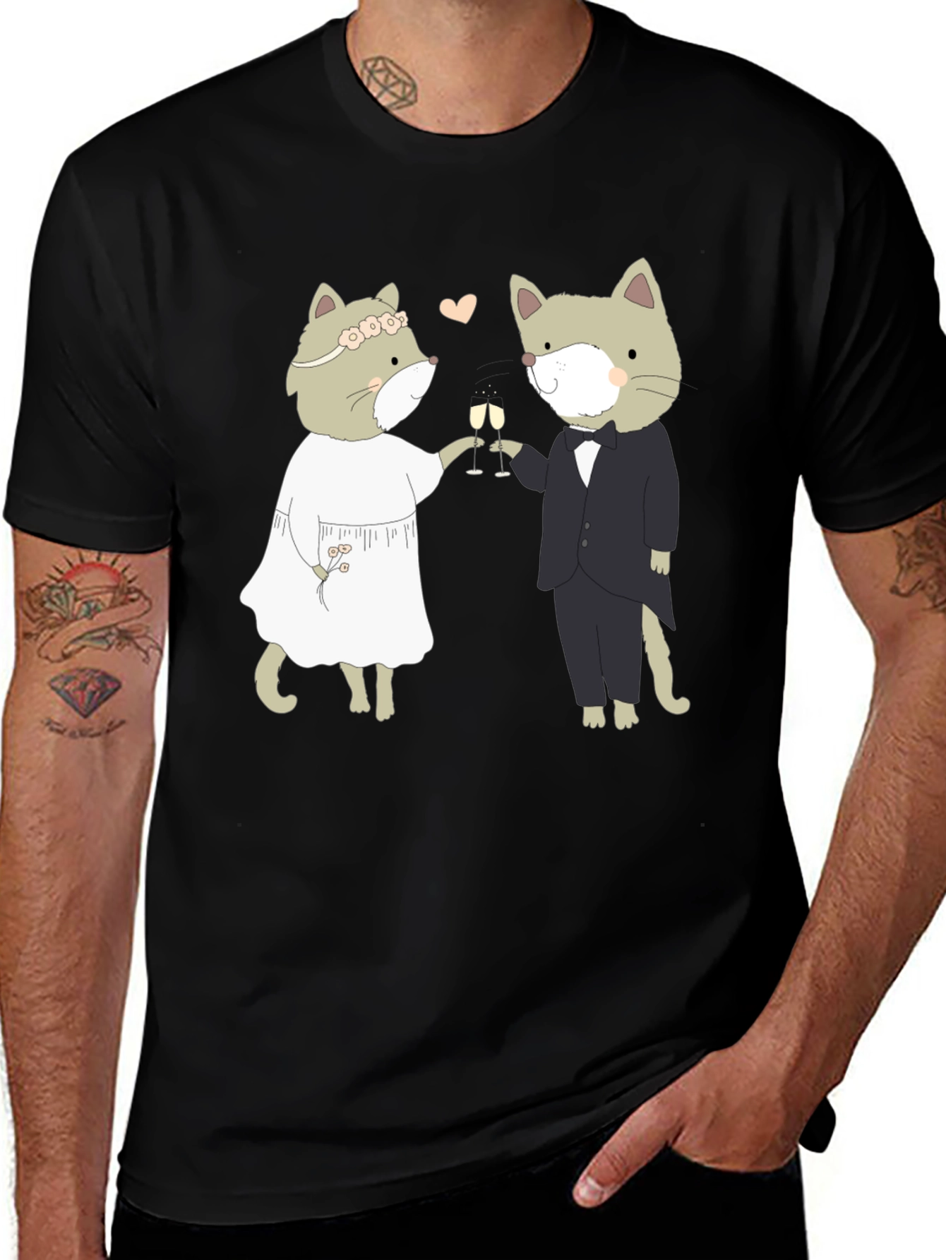 Variant 8 of Wedding Cats Graphic T-Shirt