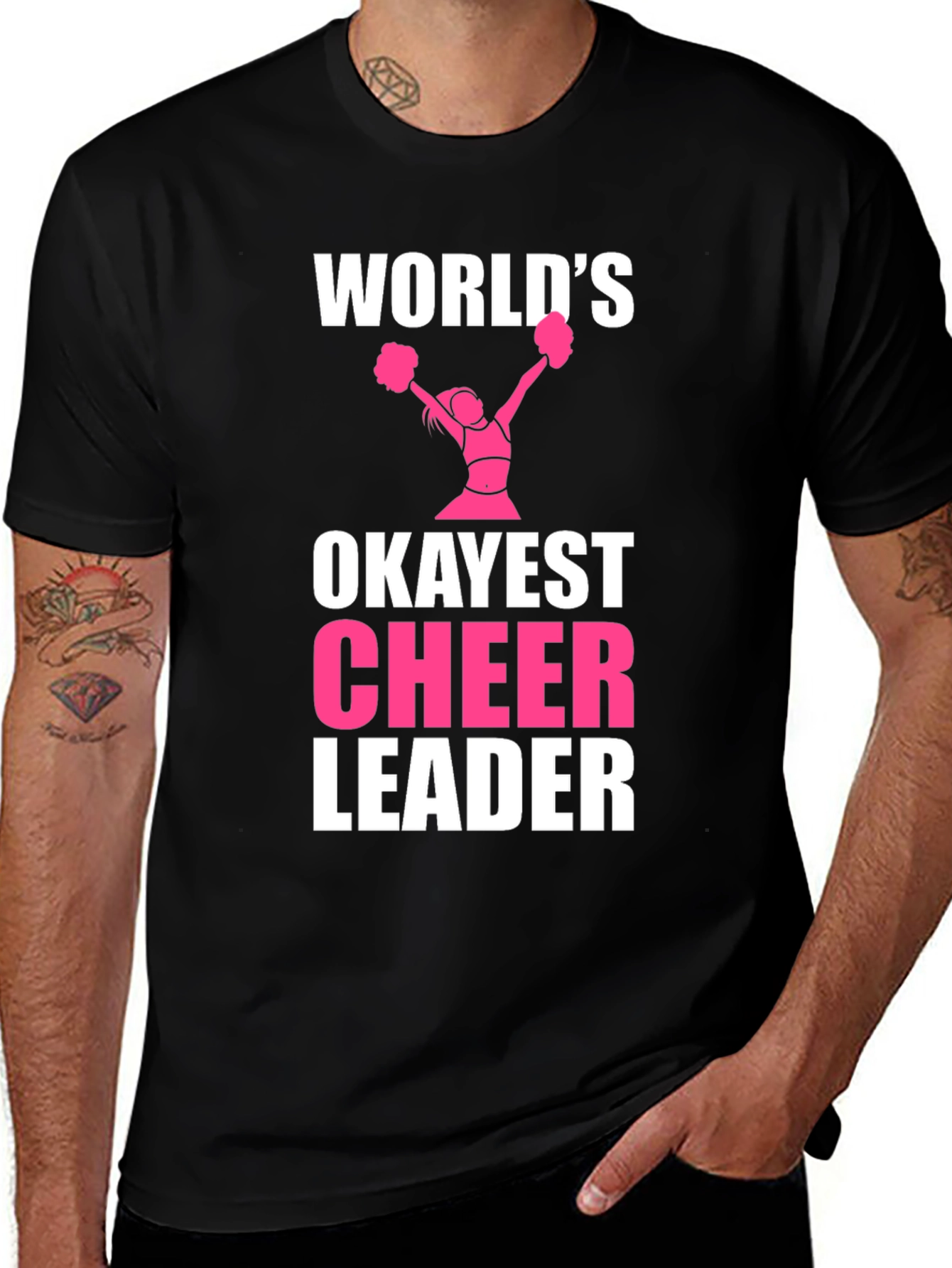 Variant 13 of World's Okayest Cheerleader Black T-Shirt