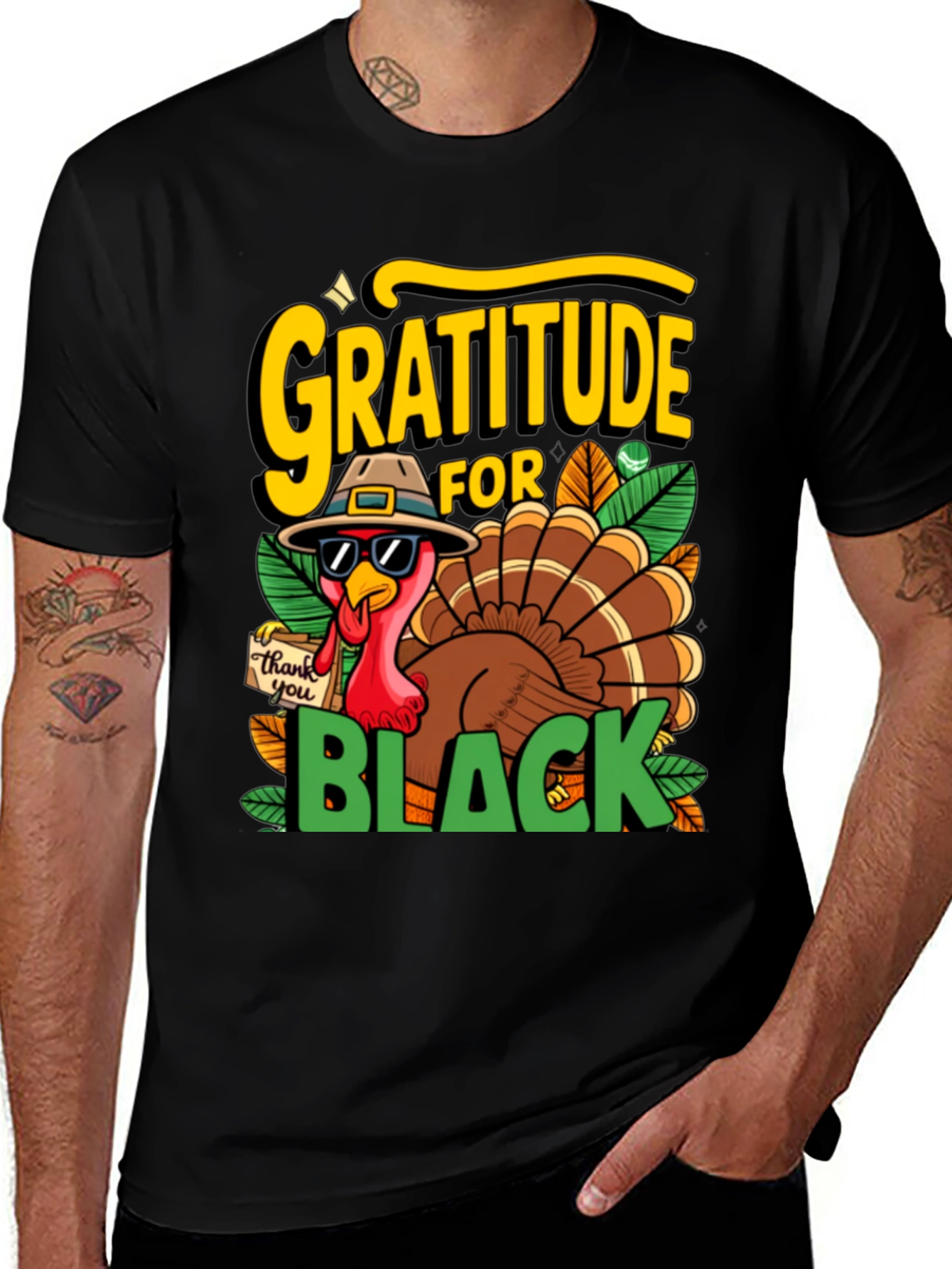 Gratitude For Black Friday Thanksgiving Turkey T-Shirt