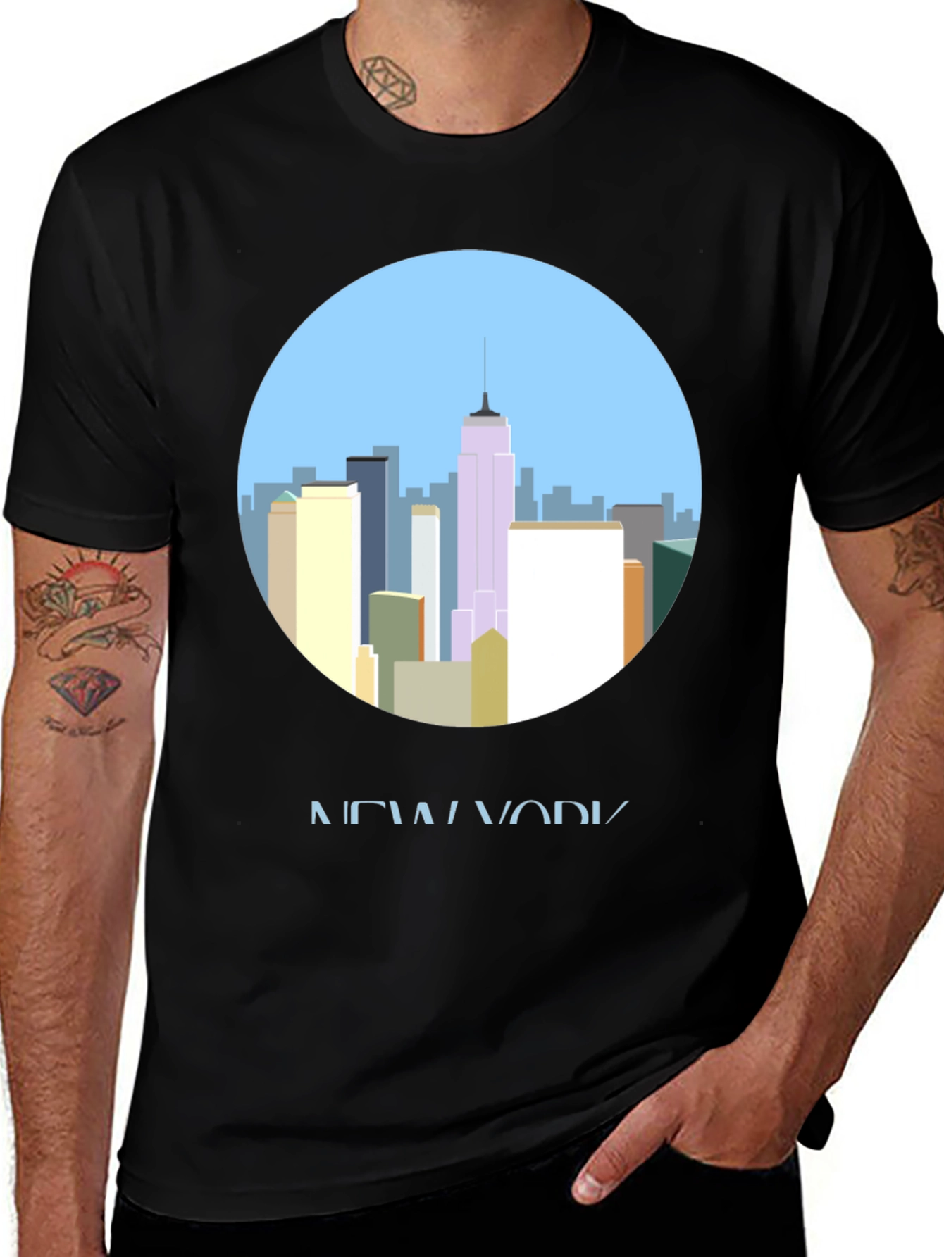 New York City Skyline Graphic T-Shirt